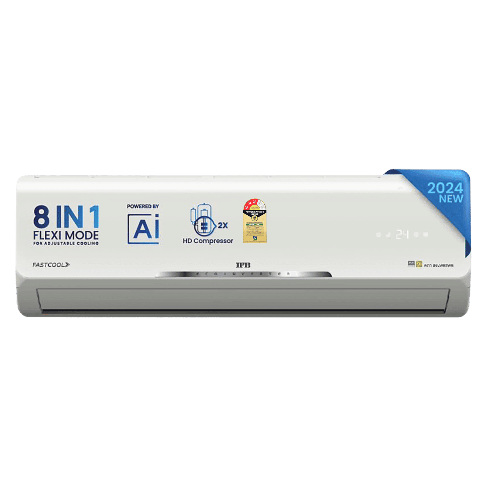 IFB 2D Series 8 in 1 Convertible 2 Ton 3 Star Inverter Split Smart AC with Wi-Fi Supported (Copper Condenser, CI2432D323G3)