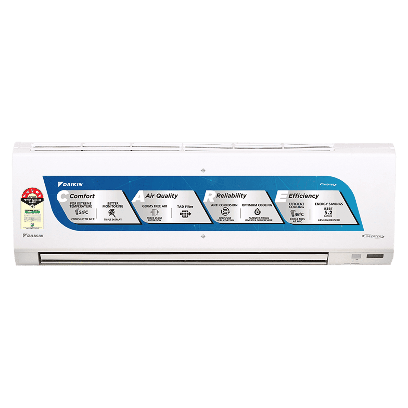 DAIKIN Premium Series 1.5 Ton 5 Star Inverter Split AC (Copper Condenser, PM 2.5 Filter, ATKM50UV16VA)