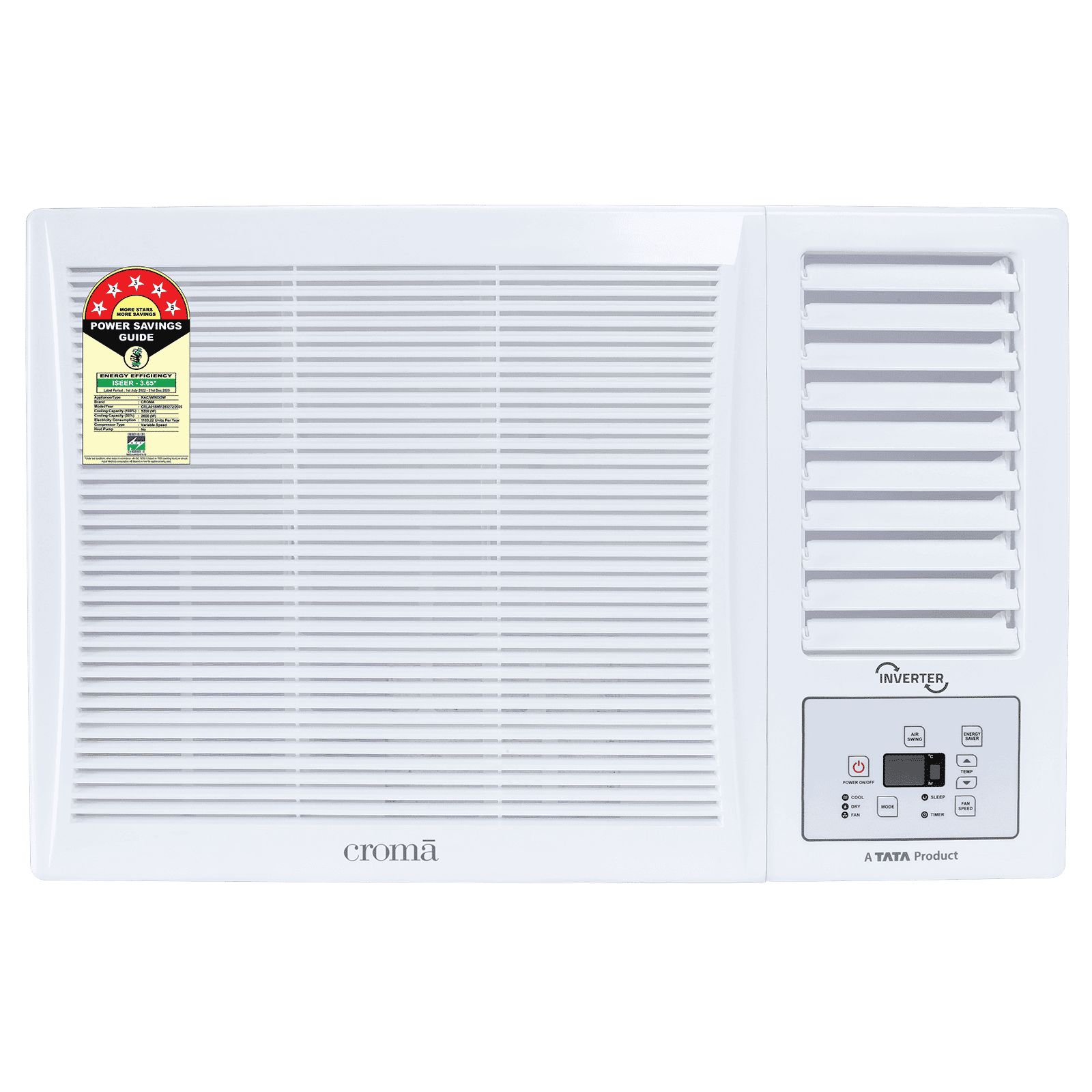 Croma 1.5 Ton 5 Star Inverter Window AC with Self Diagnosis (2025 Model, Copper Condenser)