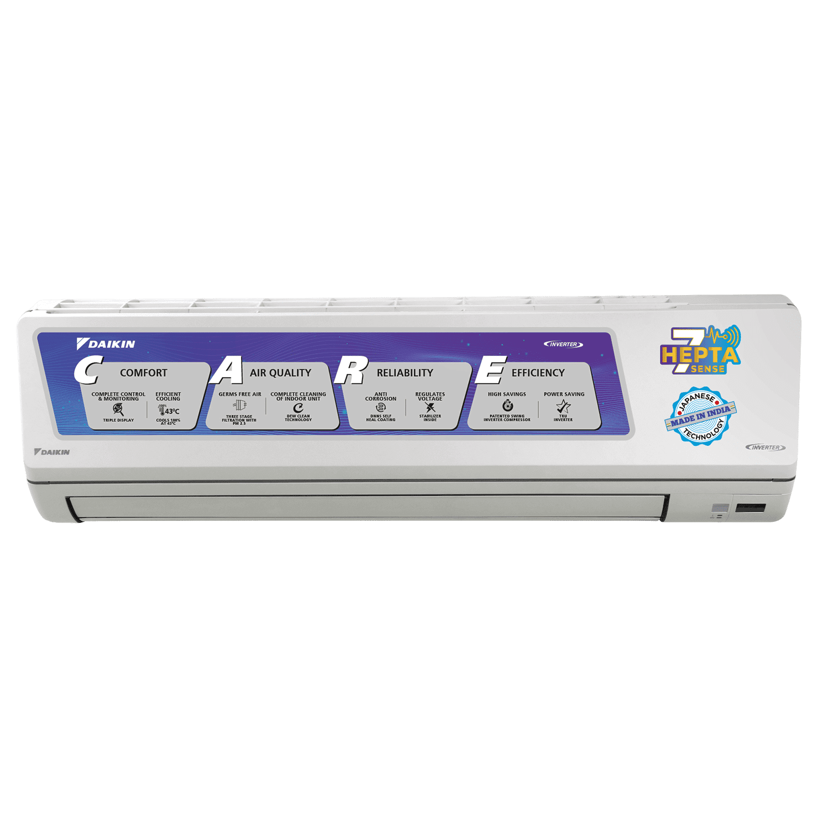 DAIKIN Premium Series 2.5 Ton 4 Star Inverter Split AC with (Copper Condenser, PM 2.5 Filter, FTKL90UV)