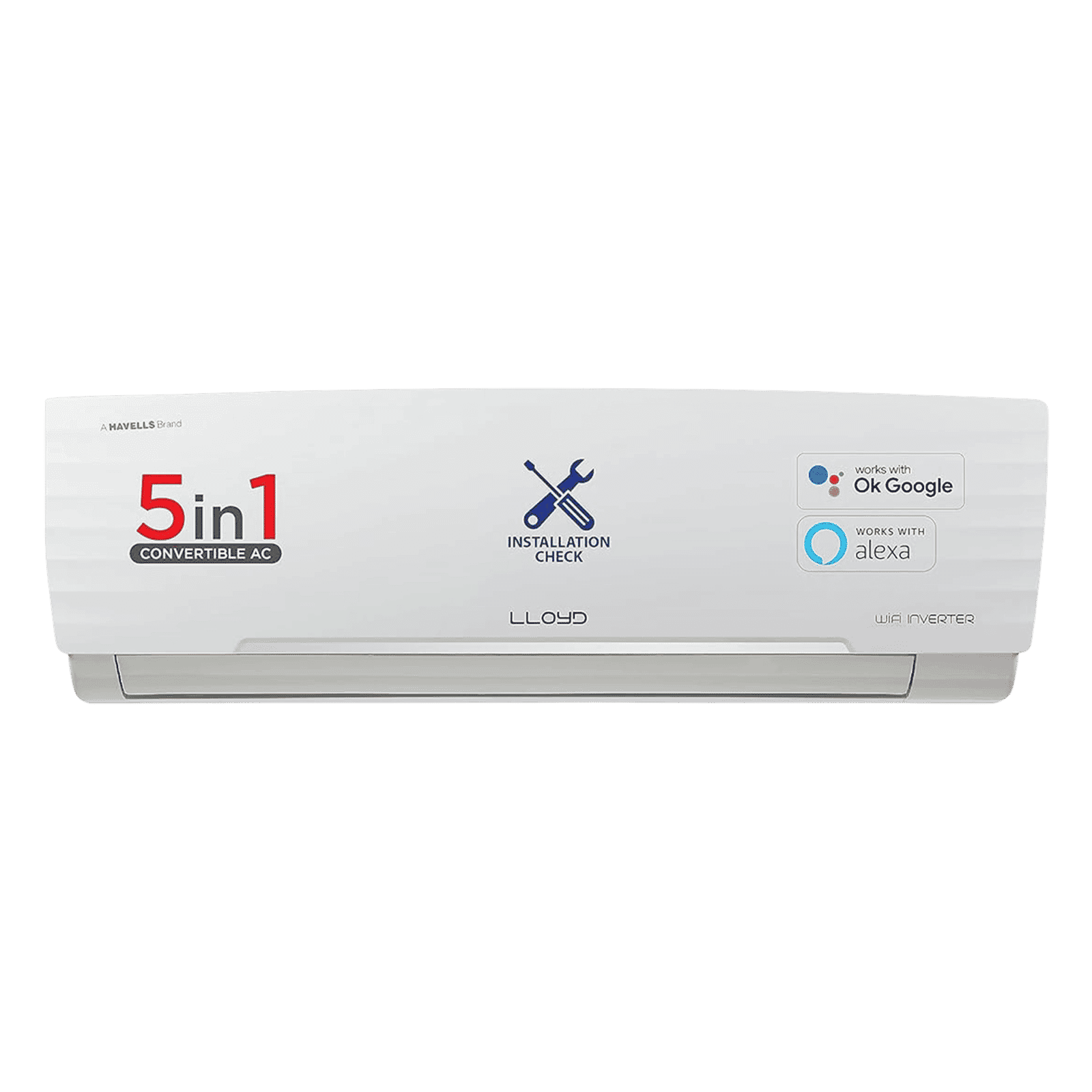LLOYD 5 in 1 Convertible 1.5 Ton 5 Star Inverter Split Smart AC with Wi-Fi Enabled (2025 Model, Copper Condenser, GLS18V5KWGGR)