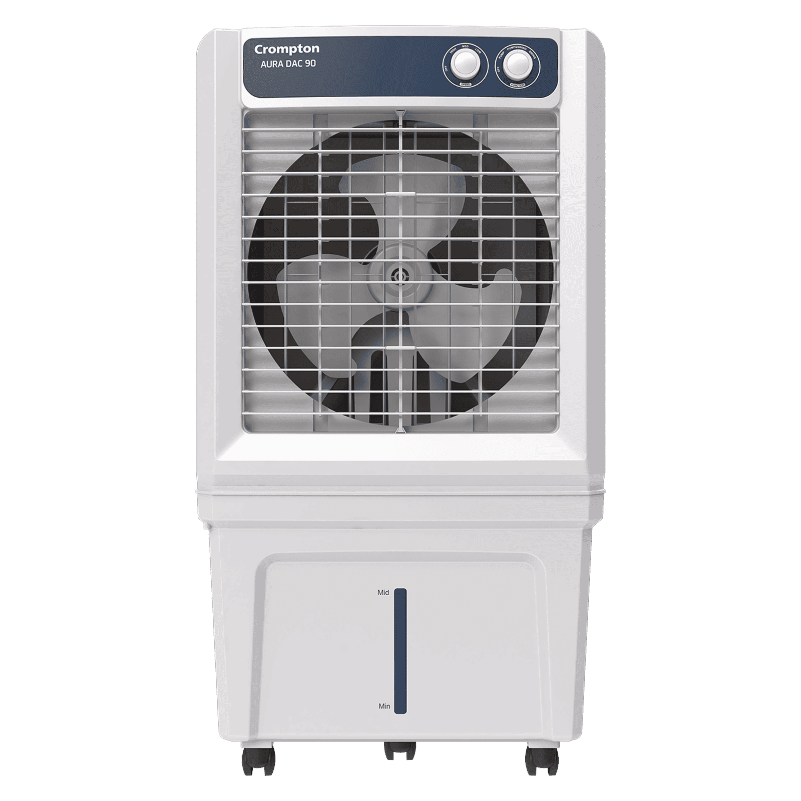 Crompton Aura 90 Litres Desert Air Cooler with Everlast Pump (Collasible Louvers, Indian Ink & While)