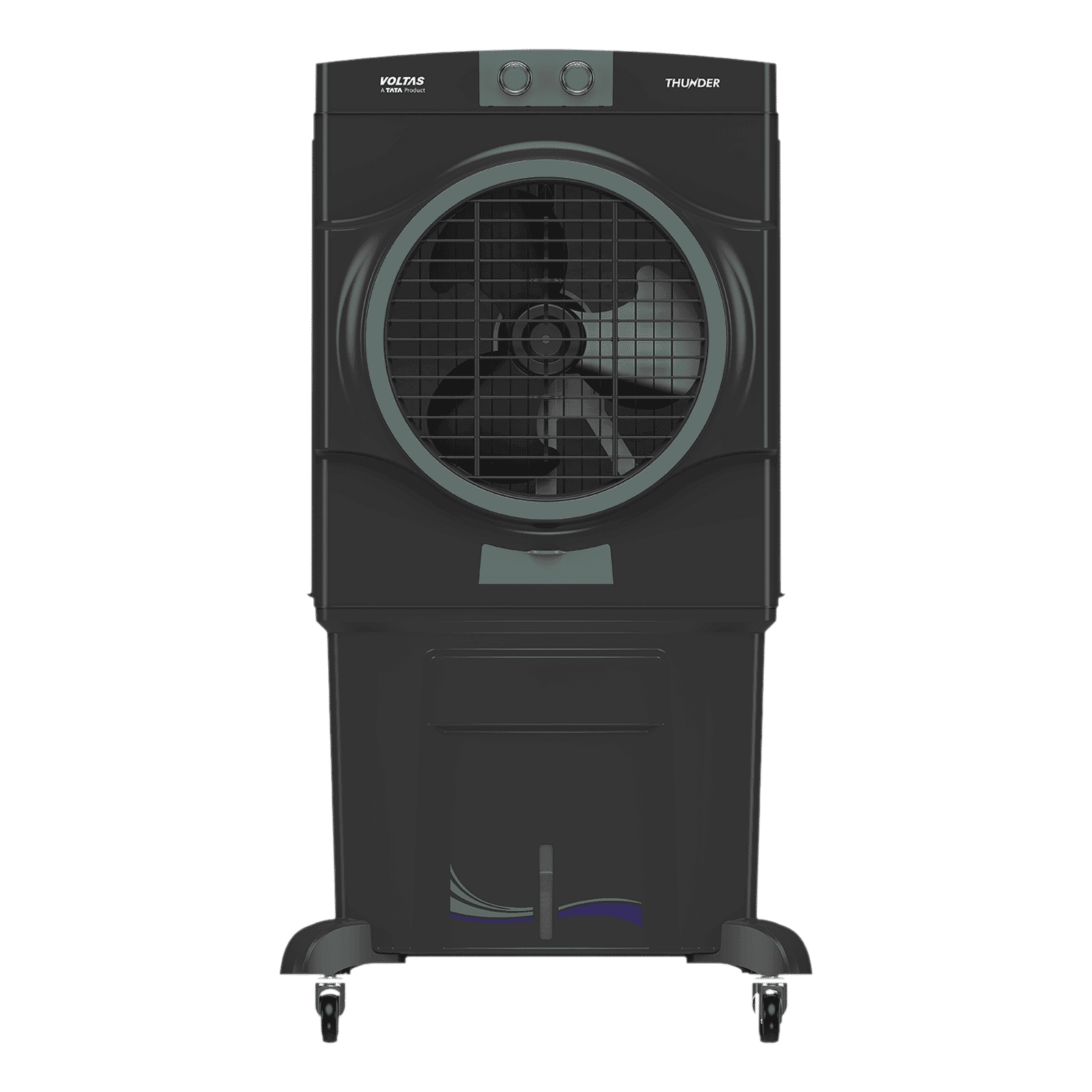 VOLTAS Thunder 85 Litres Desert Air Cooler with Thermal Overload Protection (3 Speed Control, Dark Grey)