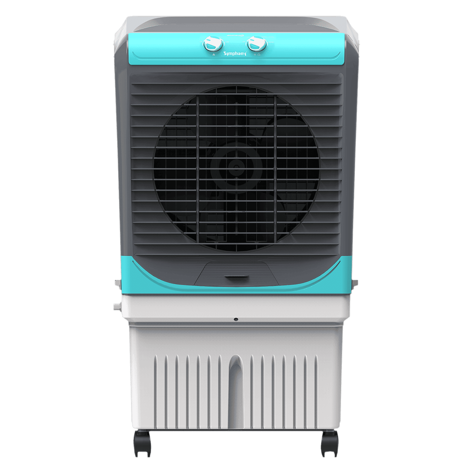 Symphony Maxwind 80XL+ 80 Litres Desert Air Cooler with CFD Technology (Inverter Compatible, Grey & Blue)