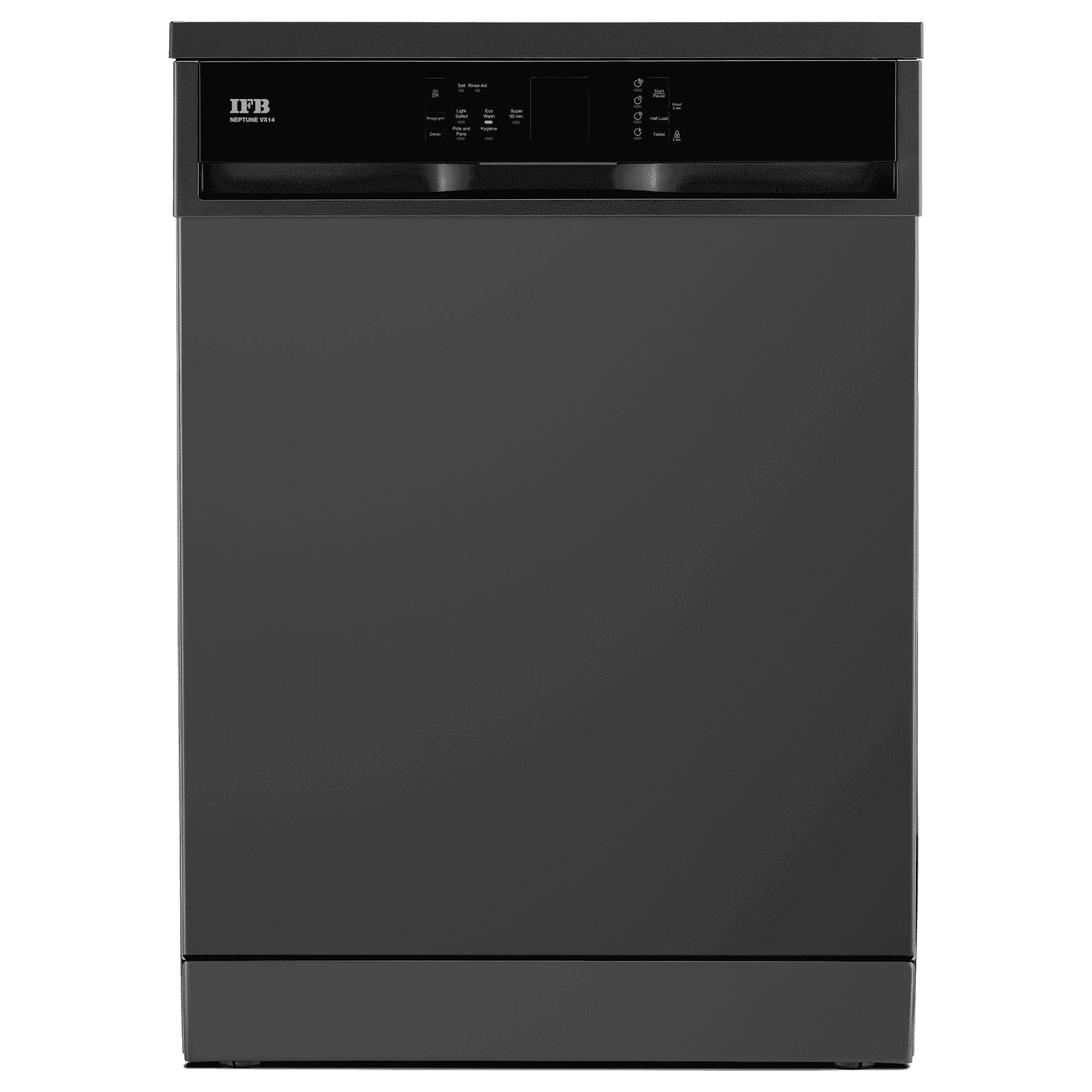 IFB Neptune VX 14 Place Settings Free Standing Dishwasher with Hot Water Wash (No Pre-rinse Required, Grey)