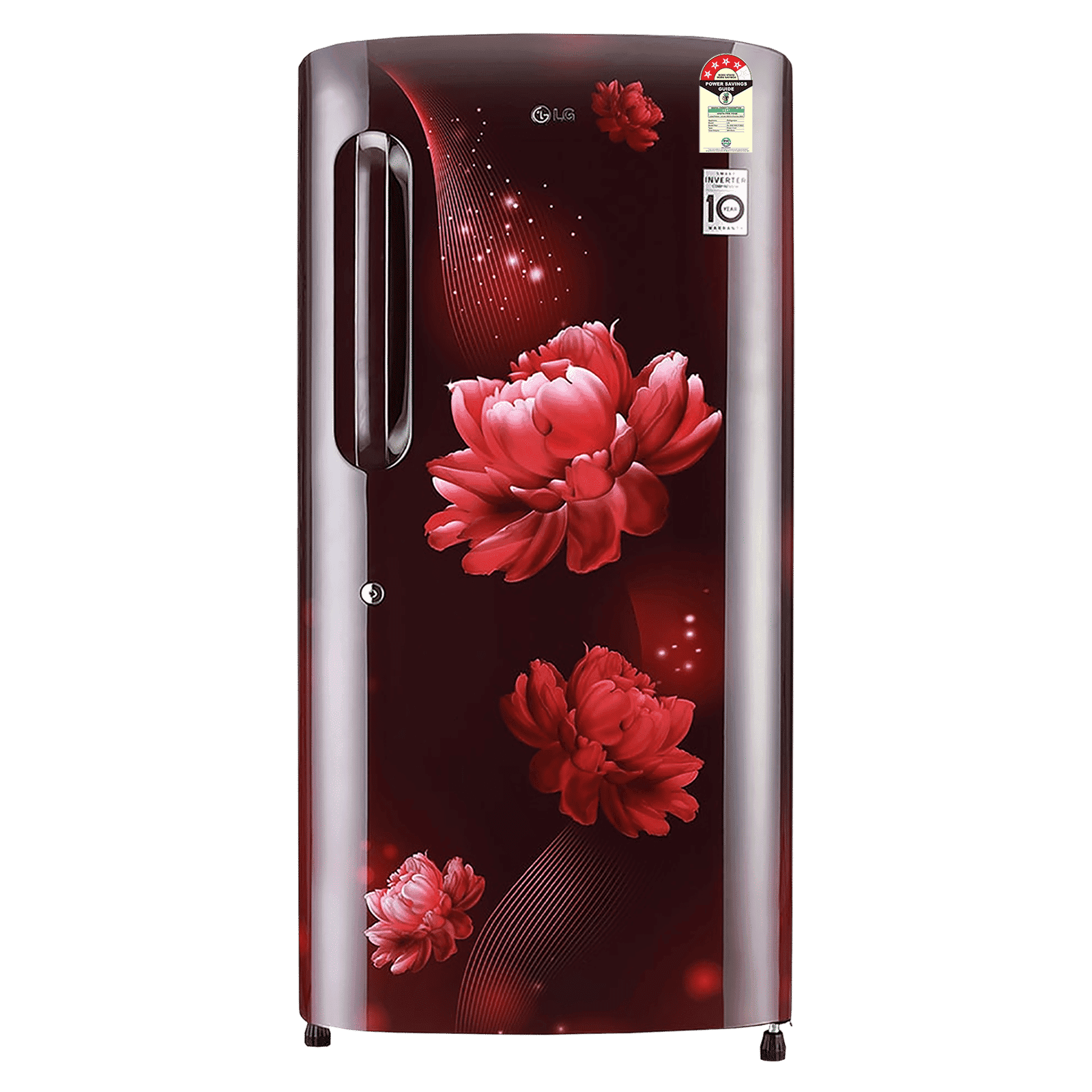 LG 205 Litres 4 Star Direct Cool Single Door Refrigerator with Stabilizer Free Operation (GL-B221ASCY.DSCZEB, Scarlet Charm)