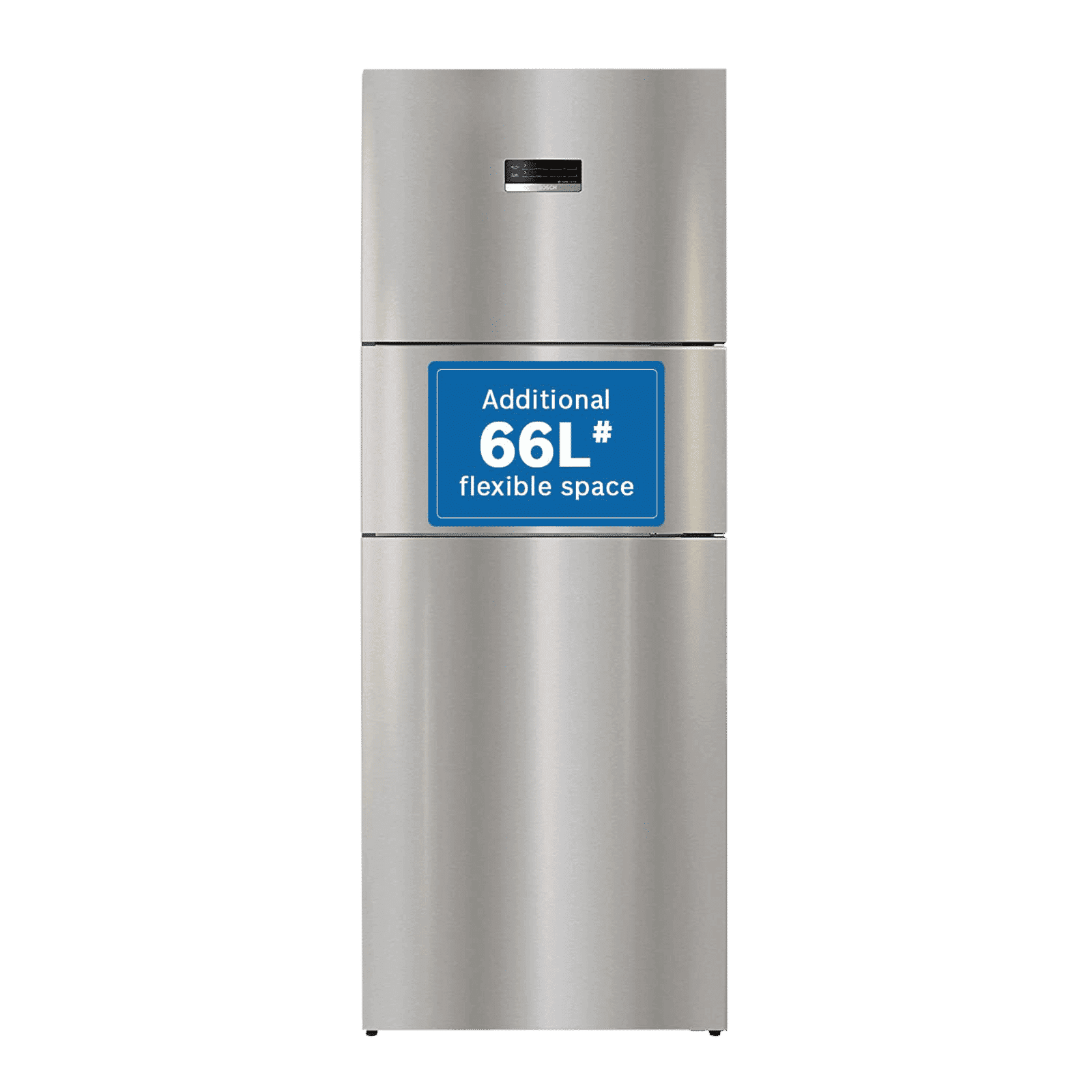 BOSCH Series 6 335 Litres Frost Free Triple Door Convertible Refrigerator with Temperature Display (CMC36S05NI, Shiney Silver)