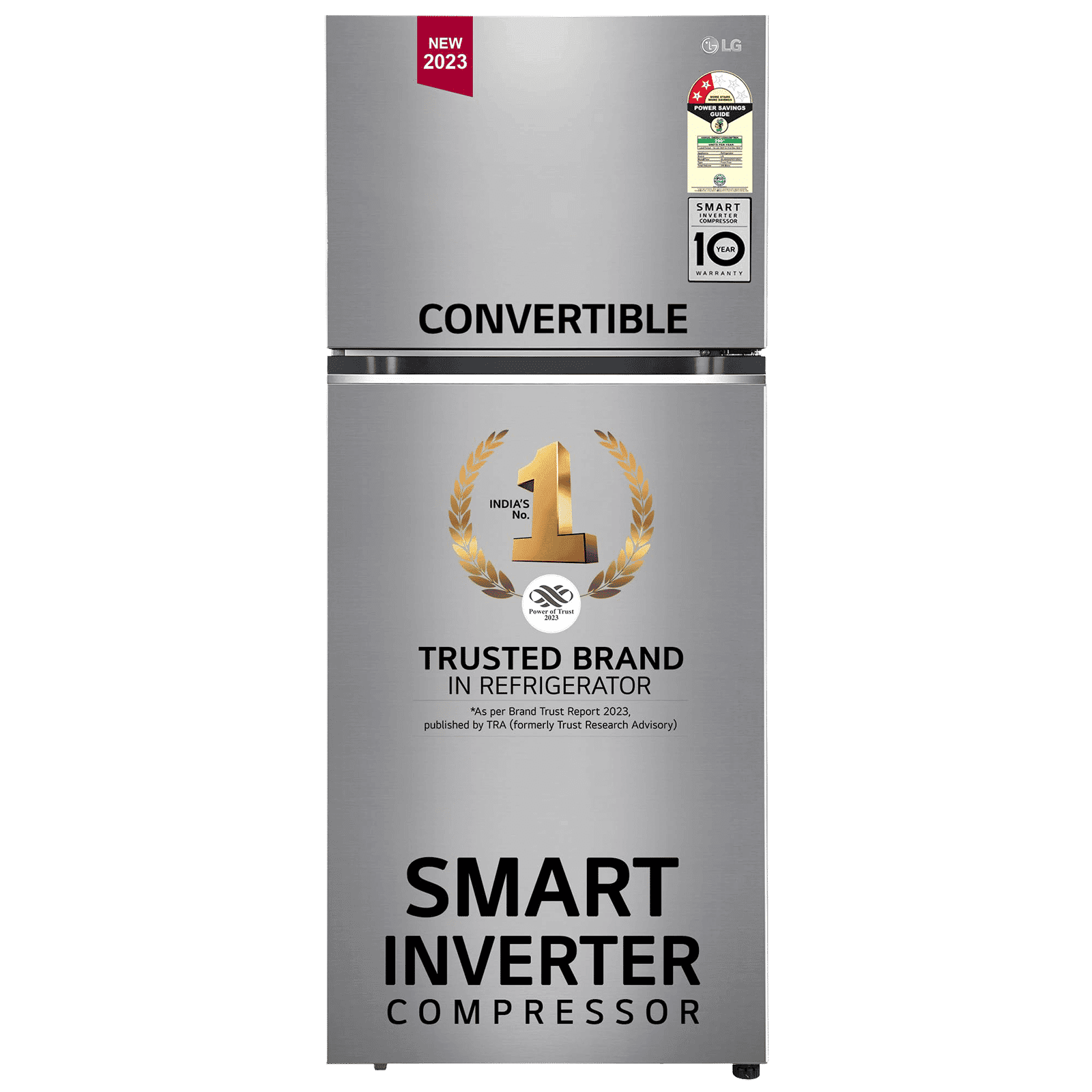 LG 398 Litres 2 Star Frost Free Double Door Convertible Refrigerator with Smart Diagnosis (GL-S422SPZY.DPZZEB, Shiny Steel)