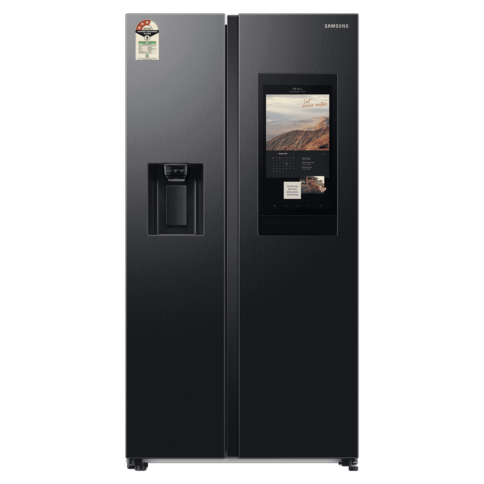 SAMSUNG 615 Litres 3 Star Auto Defrost Side by Side Refrigerator with Twin Cooling Plus (RS7HCG8543B1HL, Black DOI)