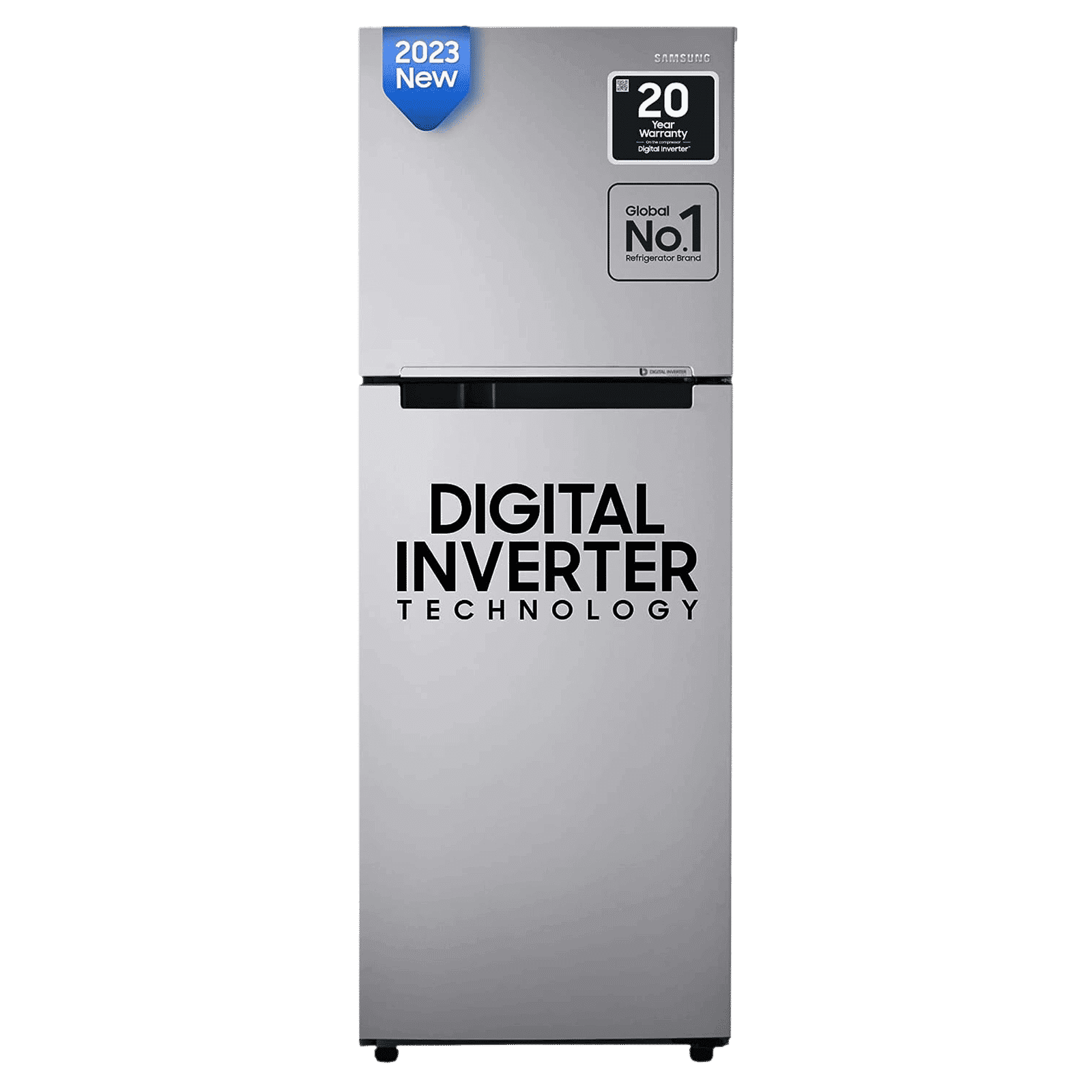 SAMSUNG 236 Litres 2 Star Frost Free Double Door Refrigerator with Power Cut Resistant (RT28C3032GS/HL, Gray Silver)