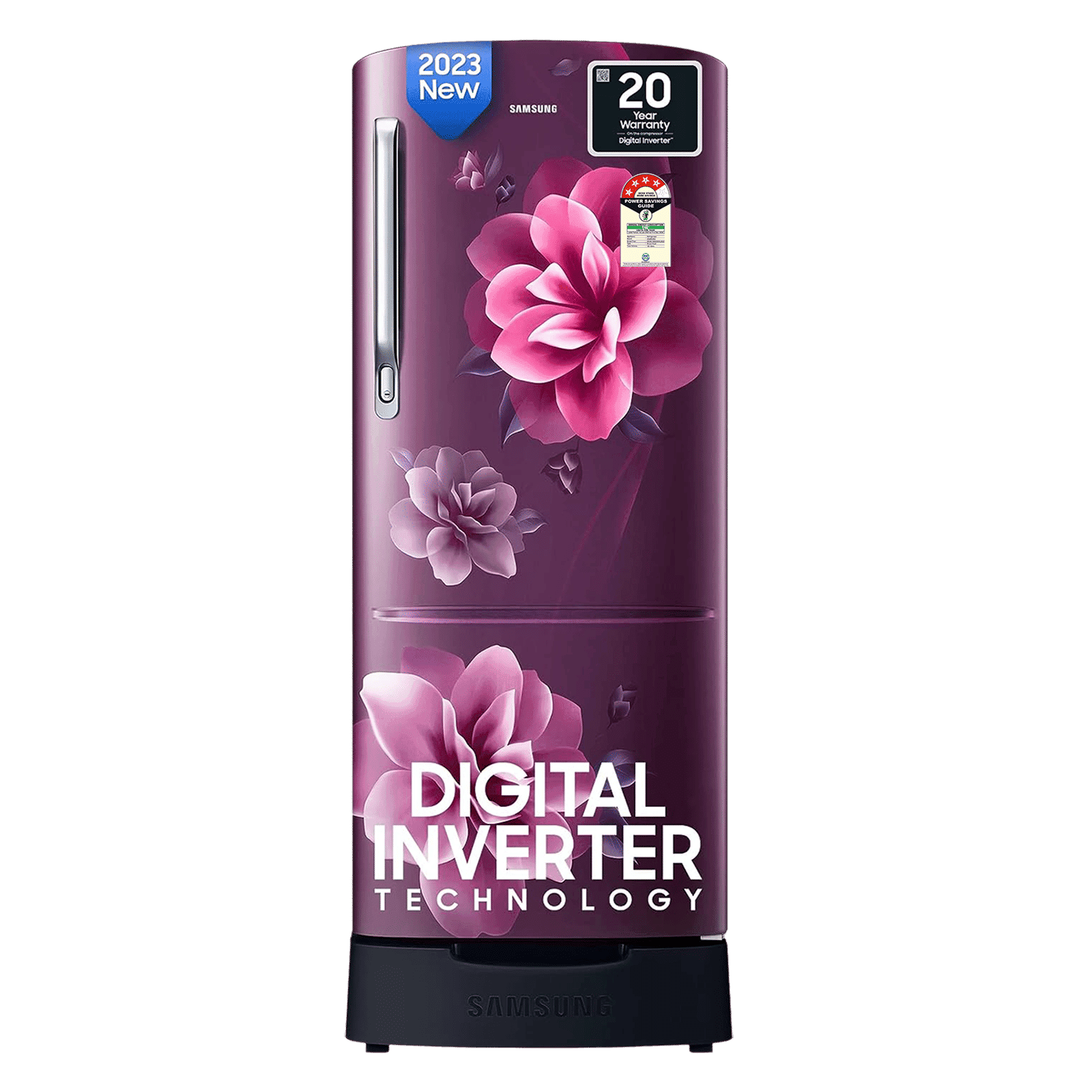 SAMSUNG Stylish Grande 183 Litres4 Star Direct Cool Single Door Refrigerator with Stabilizer Free Operation (RR20C1824CR/HL, Camellia Purple)