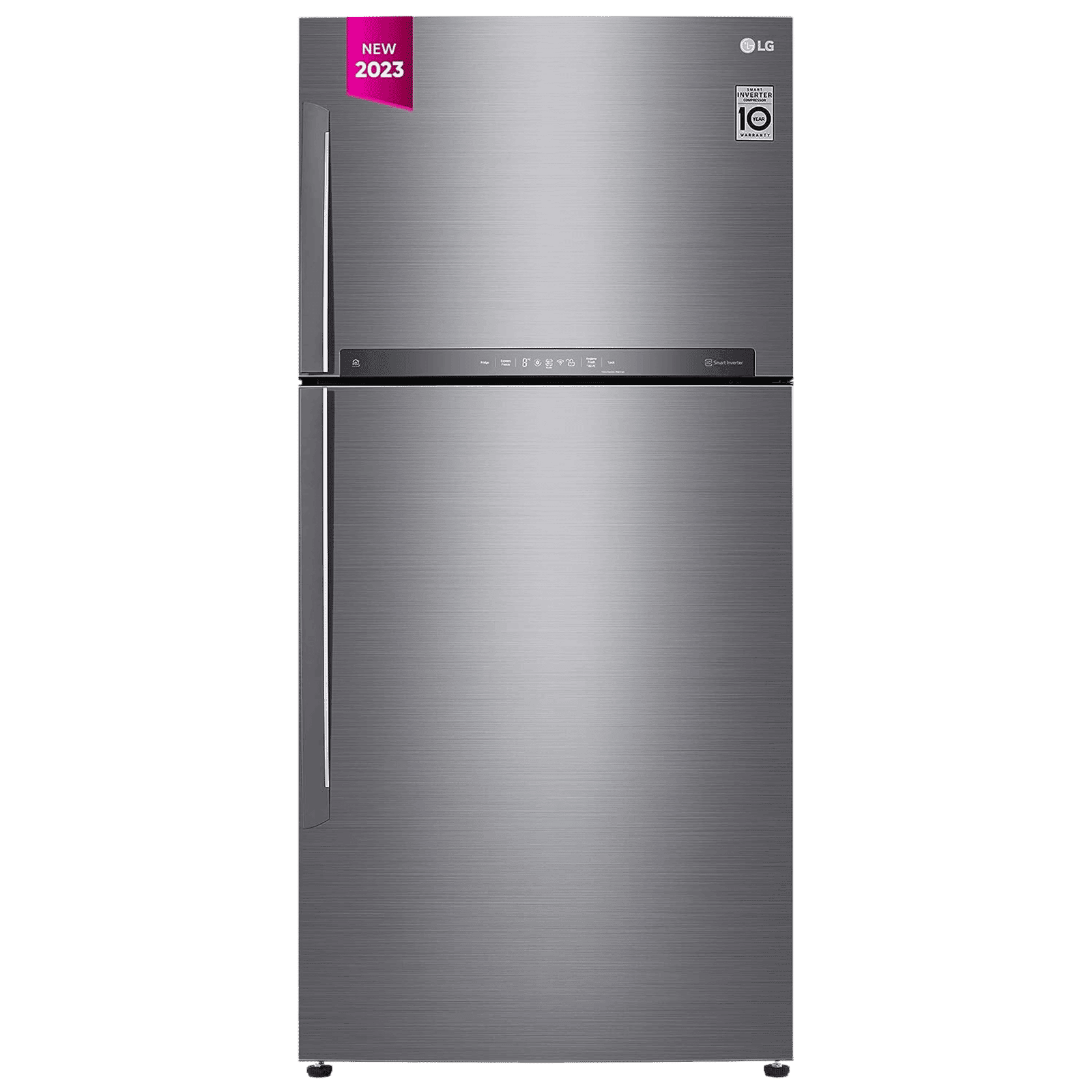 LG 592 Litres 1 Star Frost Free Double Door Refrigerator with Smart Inverter Compressor (GR-H812HLHM, Platinum Silver)