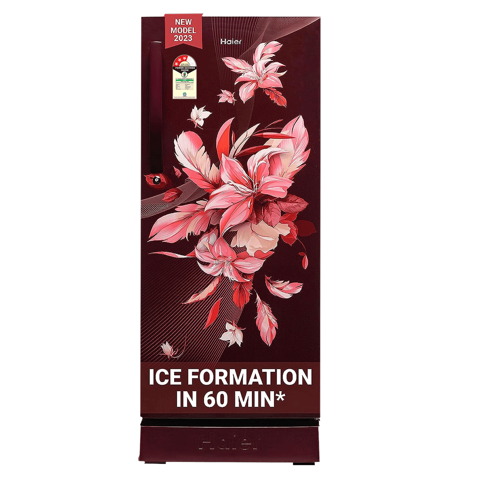 Haier 215 Litres 3 Star Direct Cool Single Door Refrigerator with Stabilizer Free Operation (HED-223RFB-P, Red Opal)