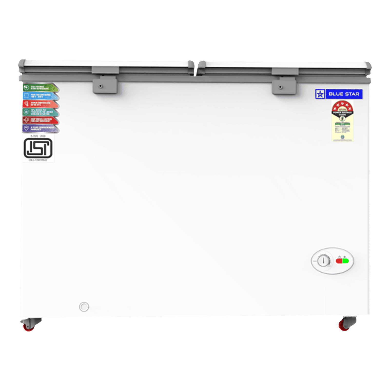 Blue Star 310 Litres 5 Star Double Door Deep Freezer (Stabilizer Free Operation, CF5330NEYW, White)