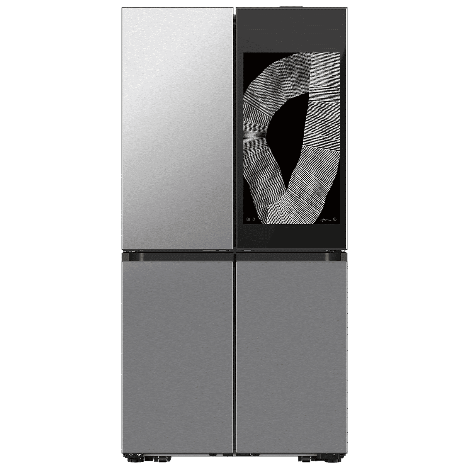 SAMSUNG 809 Litres Frost Free French Door Convertible Refrigerator with Water Dispenser (RF71DB9950QD/TL, Clean Charcoal & Stainless Steel)