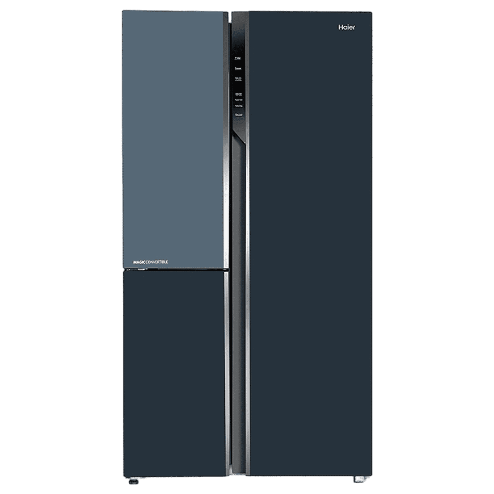 Haier Vogue Series 598 Litres 3 Star Frost Free Side by Side Refrigerator with Expert Inverter Technology (HRT-683GOG, Grey Onyx Glass)