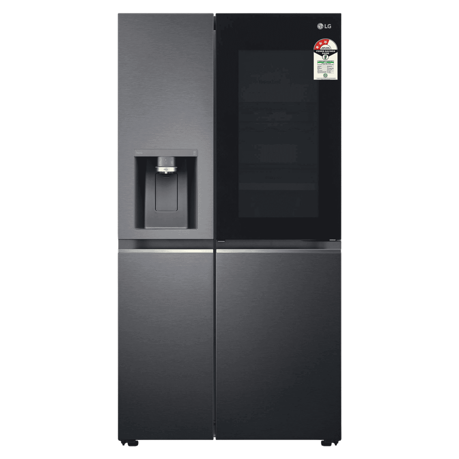 LG 630 Litres 3 Star Frost Free Side by Side Door Smart Wifi Enabled Refrigerator with Multi Air Flow (GL-X257AMC3, Matt Black)