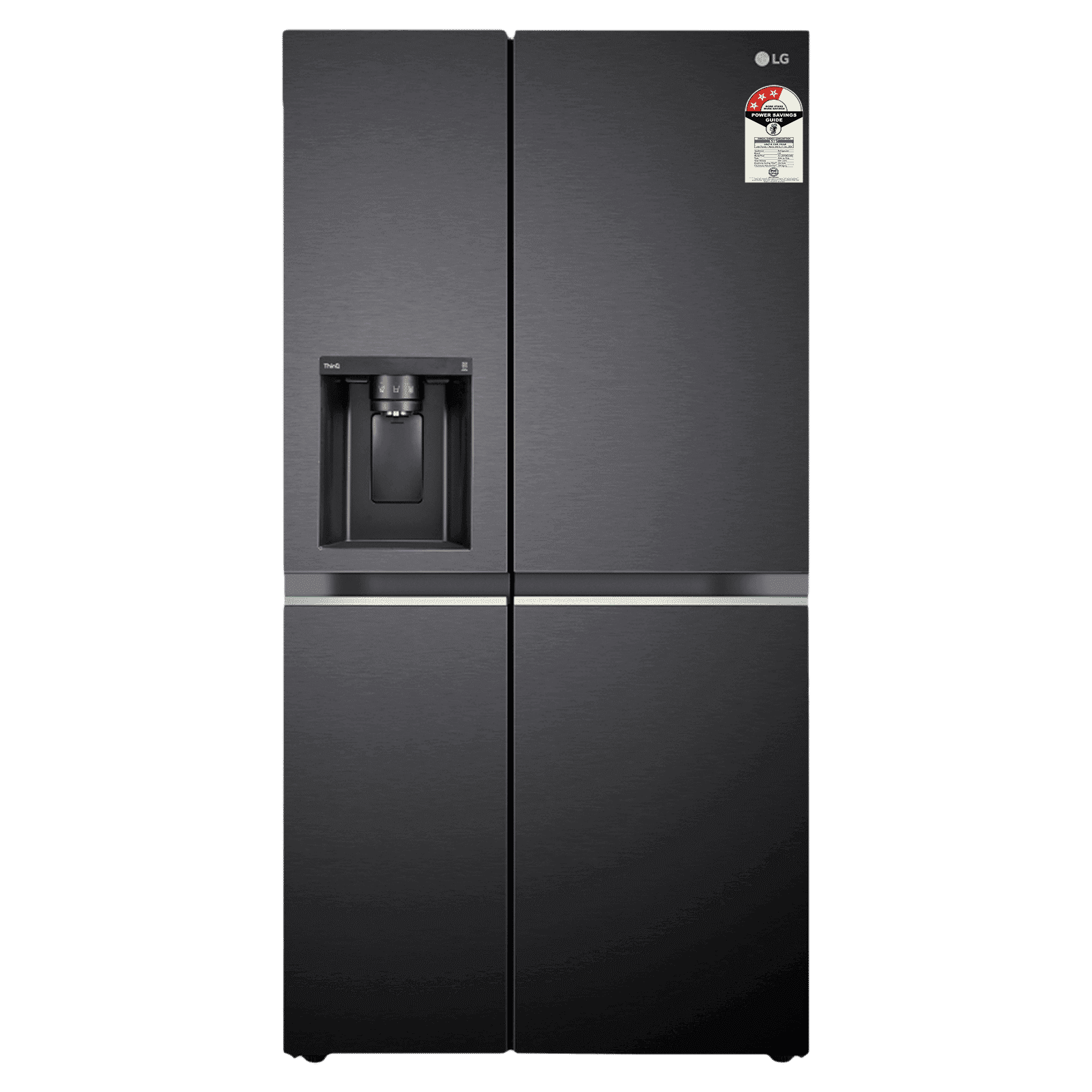LG 630 Litres 3 Star Frost Free Side by Side Door Smart Wifi Enabled Refrigerator with Multi Air Flow (GL-L257CMC3, Matt Black)