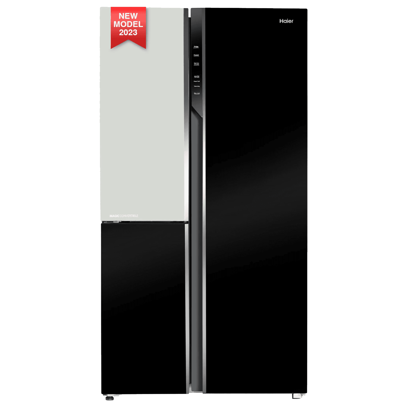 Haier 598 Litres 3 Star Frost Free Side by Side Refrigerator with Deo Fresh Technology (HRT-683KWG-P, Black & White)