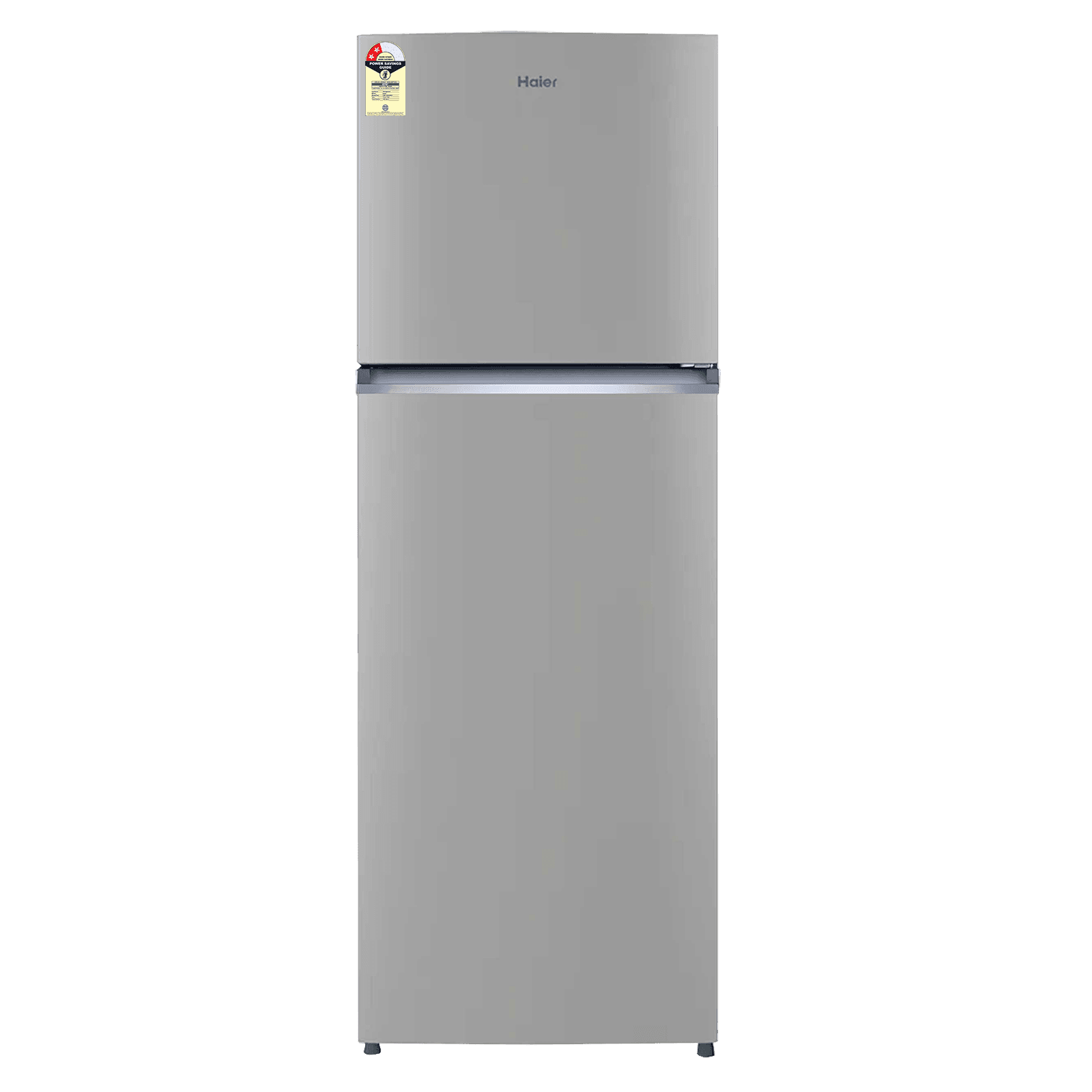 Haier HRF-2902 240 Litres 2 Star Frost Free Double Door Refrigerator with Stabilizer Free Operation (HRF-2902IEBS-P, Brushline Silver)
