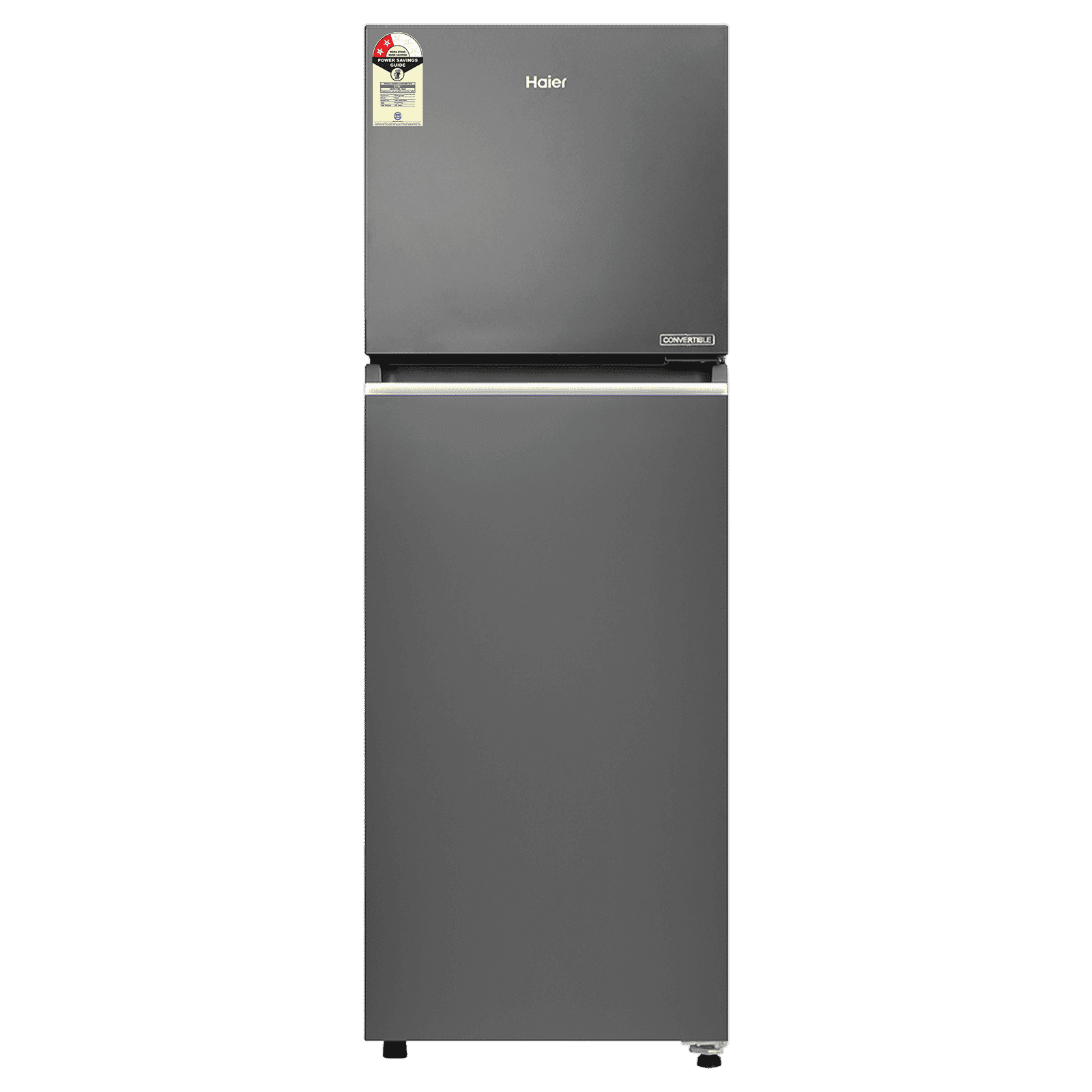 Haier HRF-2902 240 Litres 2 Star Frost Free Double Door Convertible Refrigerator with Turbo Icing Technology (HRF-2902IBGB-P, GE Black)