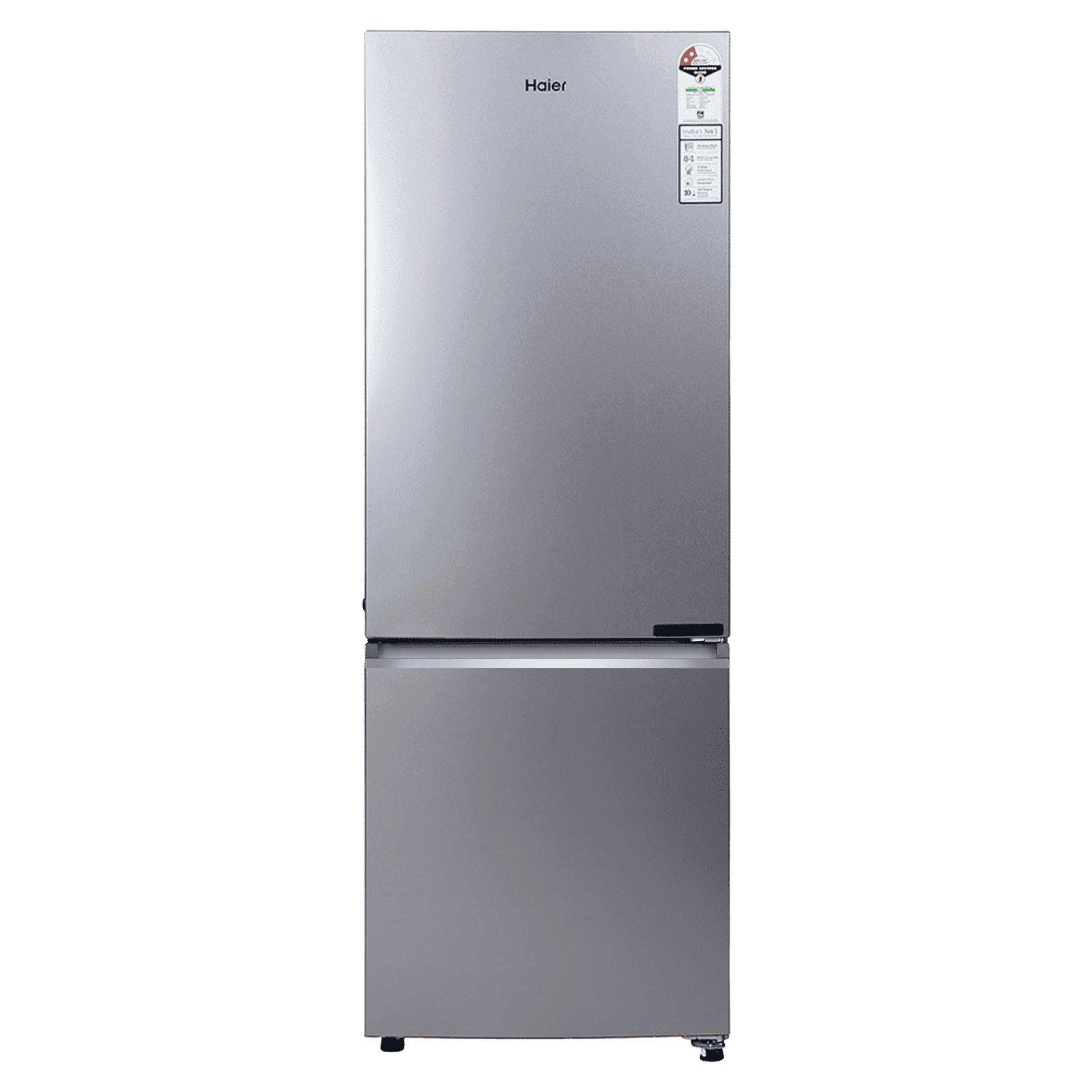 Haier 237 Litres 2 Star Frost Free Double Door Bottom Mount Convertible Refrigerator with Turbo Icing (HRB-2872IBMS-P, Moon Silver)