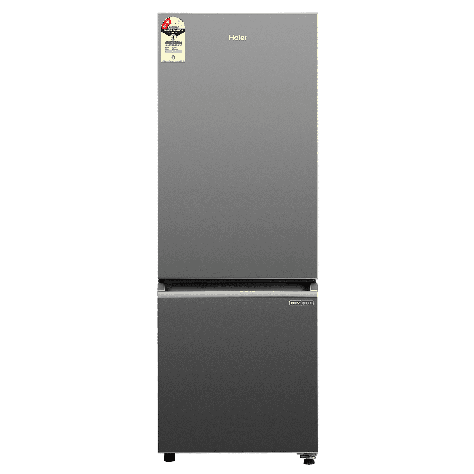Haier HRB-2872I 237 Litres 2 Star Frost Free Double Door Bottom Mount Convertible Refrigerator with Turbo Icing Technology (HRB-2872IBGB-P, GE Black)