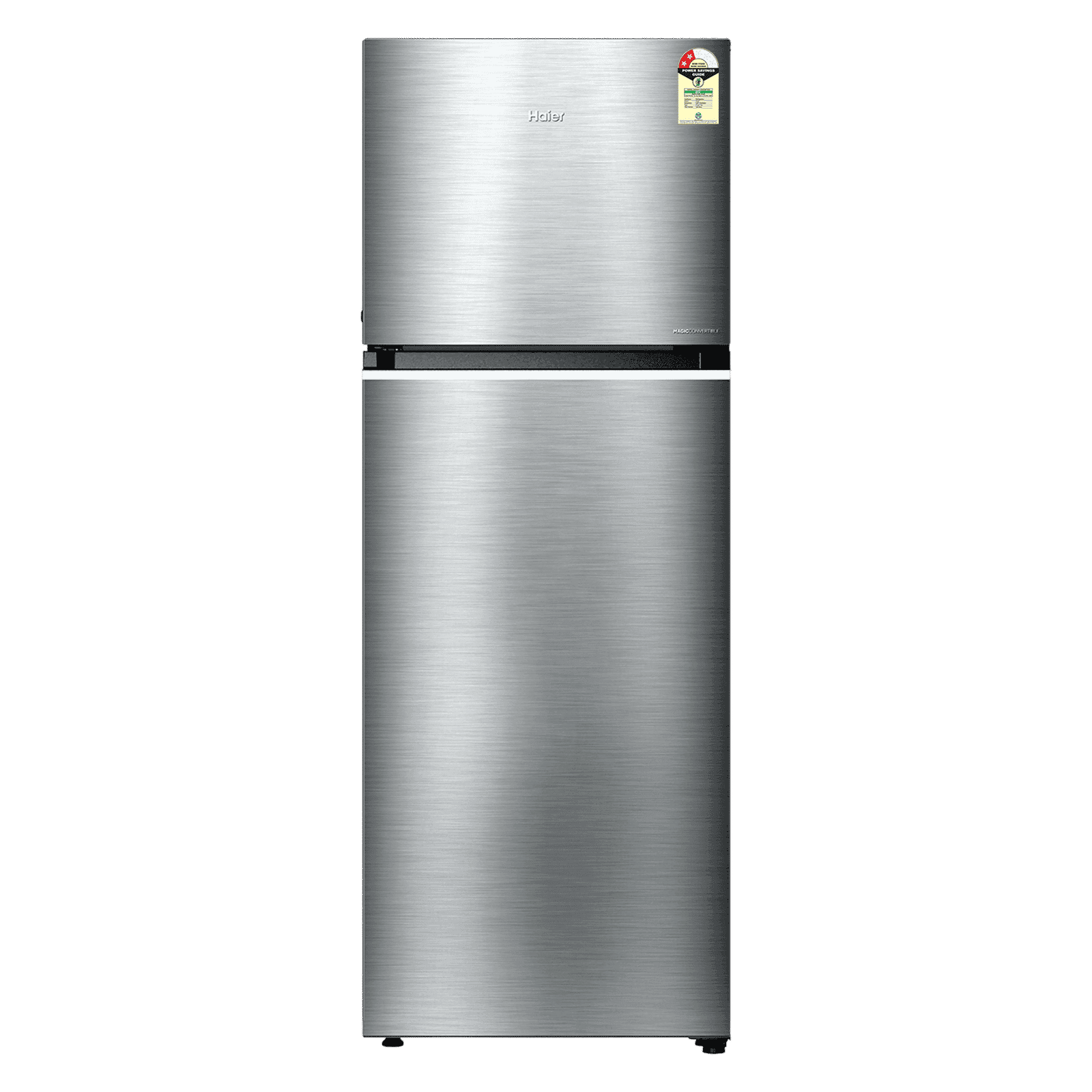 Haier HRF-3782 328 Litres 2 Star Frost Free Double Door Convertible Refrigerator with One Hour Icing Technology (HRF-3782BNS-P, Nickel Steel)