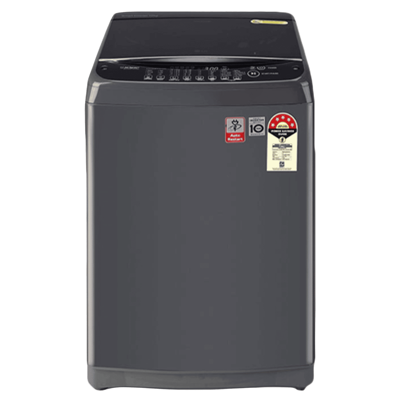 LG 8 kg 5 Star Inverter Fully Automatic Top Load Washing Machine (T80AJMB1Z.ABMQEIL, Stainless Steel Tub, Middle Black)