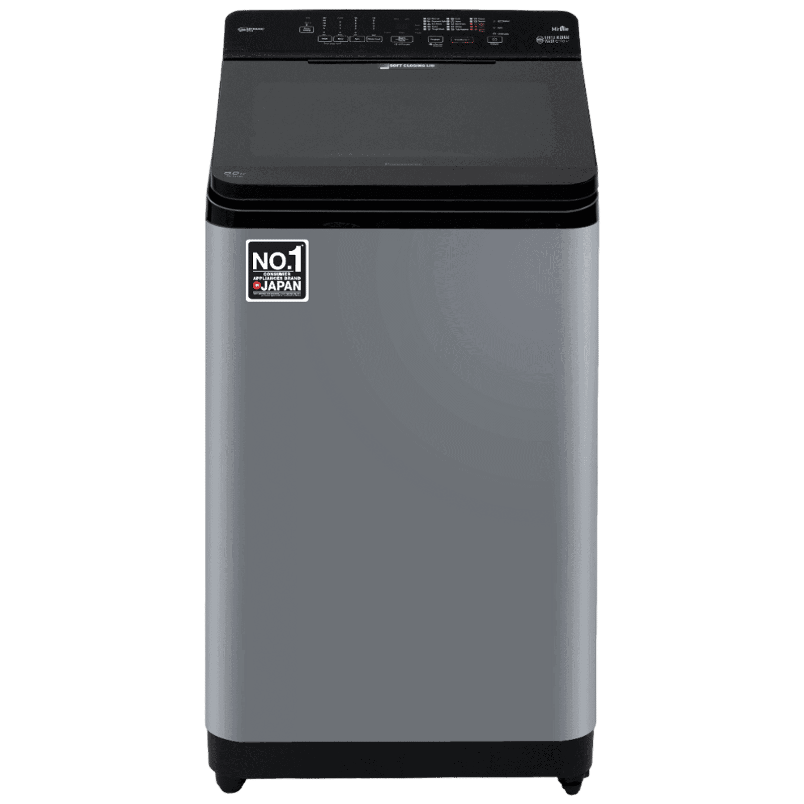 Panasonic 8 kg 5 Star Wi-Fi Fully Automatic Top Load Washing Machine (NA-F80V11CRB, Weather Alert & Recommendation, Charcoal Inox Grey)