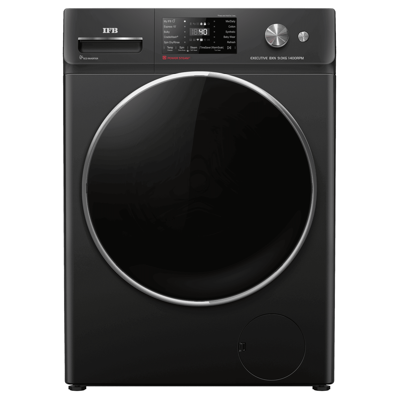 IFB 9 kg 5 Star Wi-Fi Inverter Fully Automatic Front Load Washing Machine (Executive BXN 9014K, AI Technology, Black)