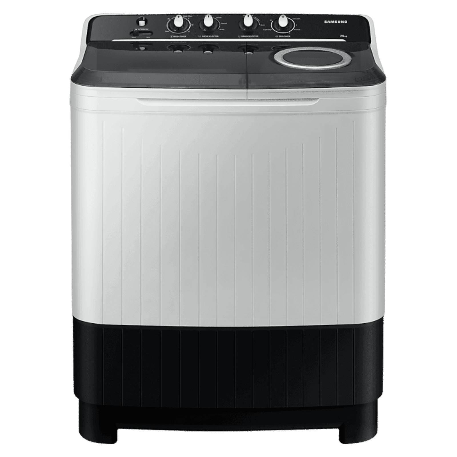 SAMSUNG 9 kg 5 Star Semi Automatic Washing Machine with Hexa Storm Pulsator (WT90C4260GG/TL, Light Grey)