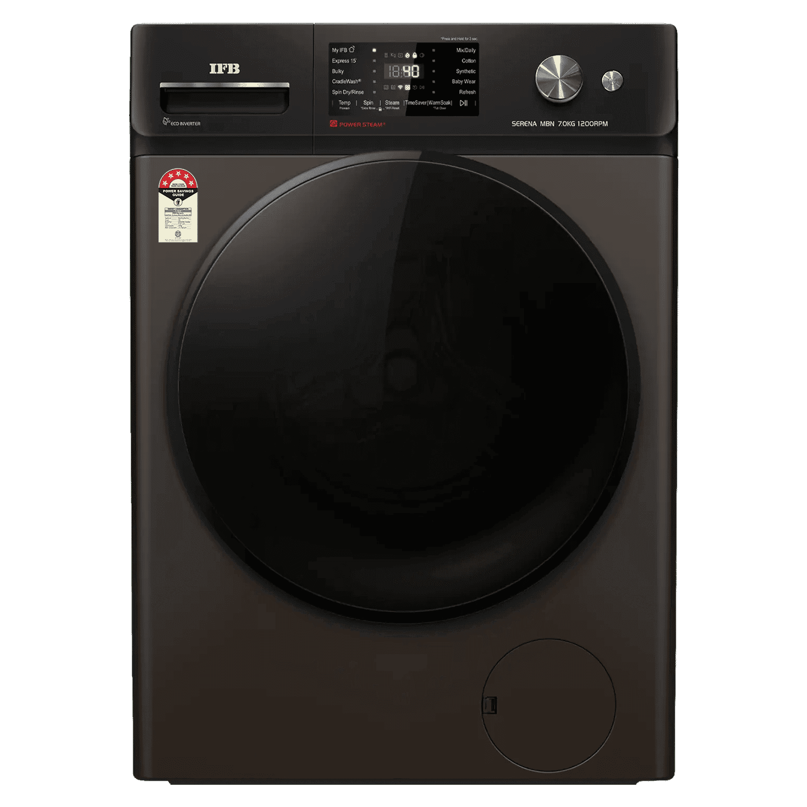 IFB 7 kg 5 Star Wi-Fi Inverter Fully Automatic Front Load Washing Machine (Serena MBN 7012K, AI Technology, Mocha)