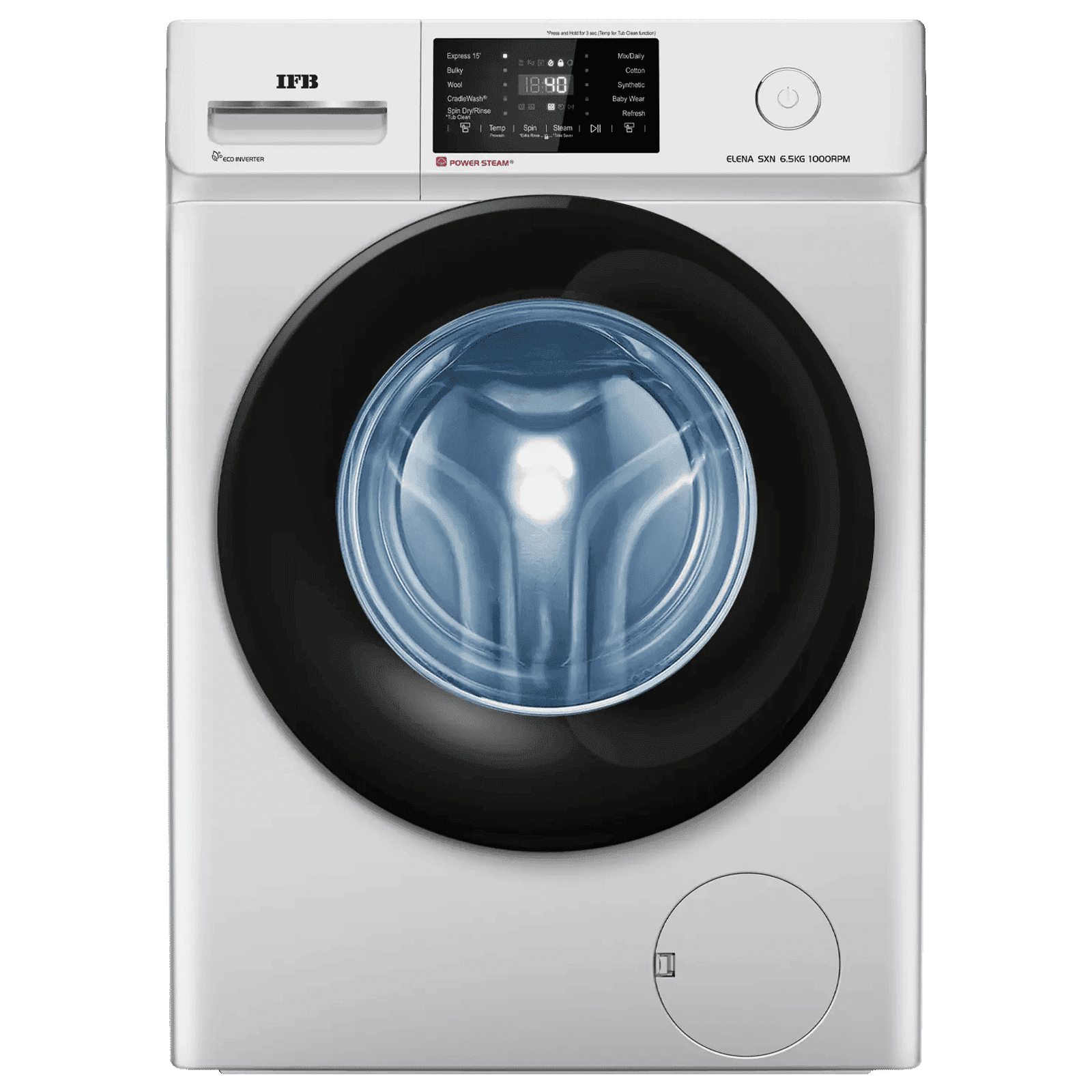 IFB 6.5 kg 5 Star Inverter Fully Automatic Front Load Washing Machine (Elena SXN 6510, Eco Inverter Motor, Rich Silver)