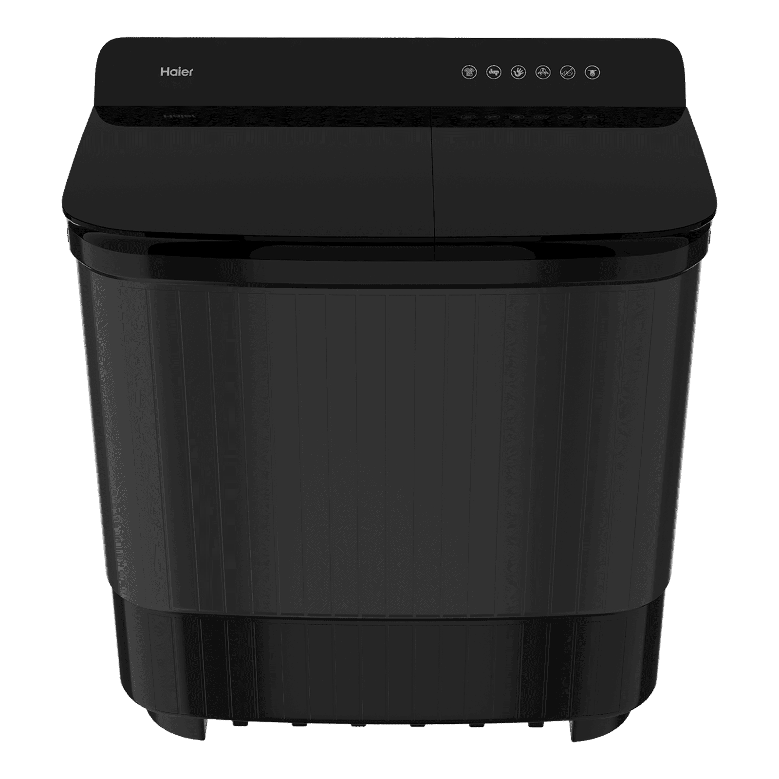Haier 12 kg 5 Star Semi Automatic Washing Machine with Magic Filter (178, HTW120-178BK, Black)