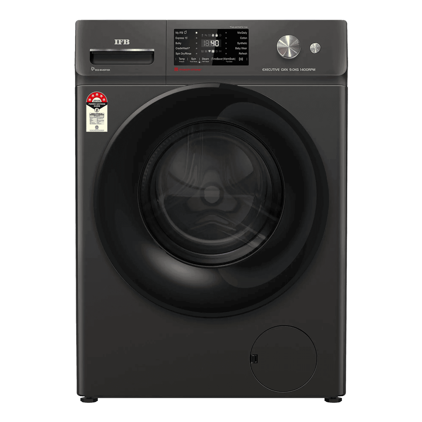 IFB 9 kg 5 Star Wi-Fi Inverter Fully Automatic Front Load Washing Machine (Executive OXN 9014K, AI Technology, Onyx Grey)