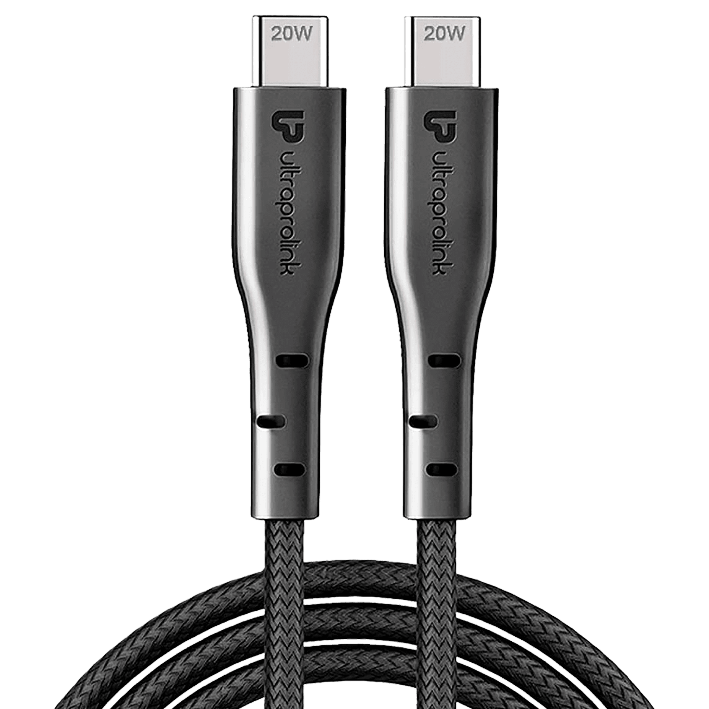 ultraprolink VoLo PD20 Type C to Type C 3.2 Feet (1M) Cable (480 Mbps High Speed Data Transfer, Black)