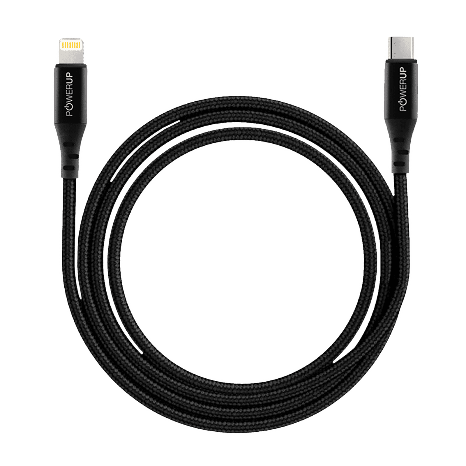 POWERUP Type C to Lightning 4.92 Feet (1.5M) Cable (Fast Charge and Data Sync, Black)