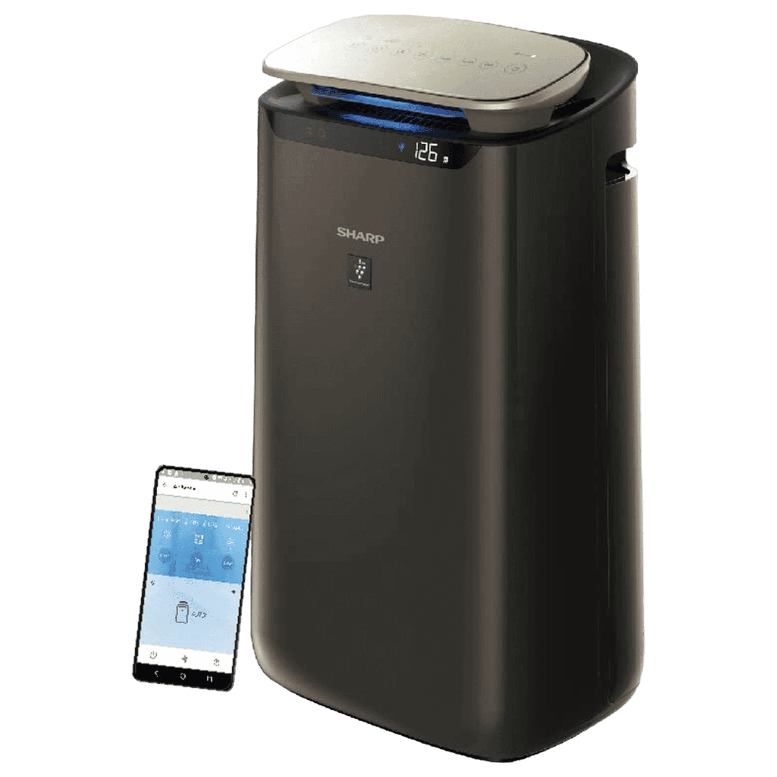 SHARP FX-J80M-H Smart Air Purifier with AIoT Support (Plasmacluster lon Technology, Black)