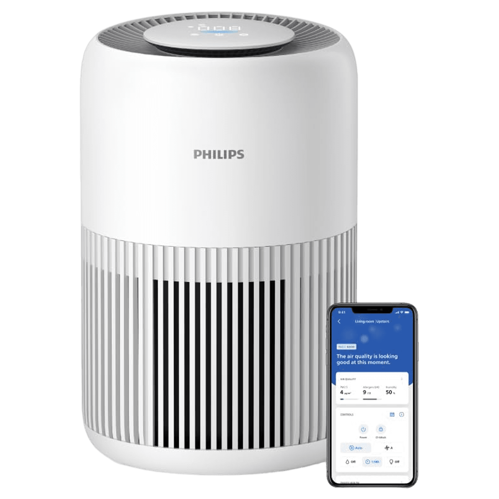 PHILIPS 900i Series Smart Air Purifier with Remote Scheduling (App Control with Wi-Fi, Arctic White)