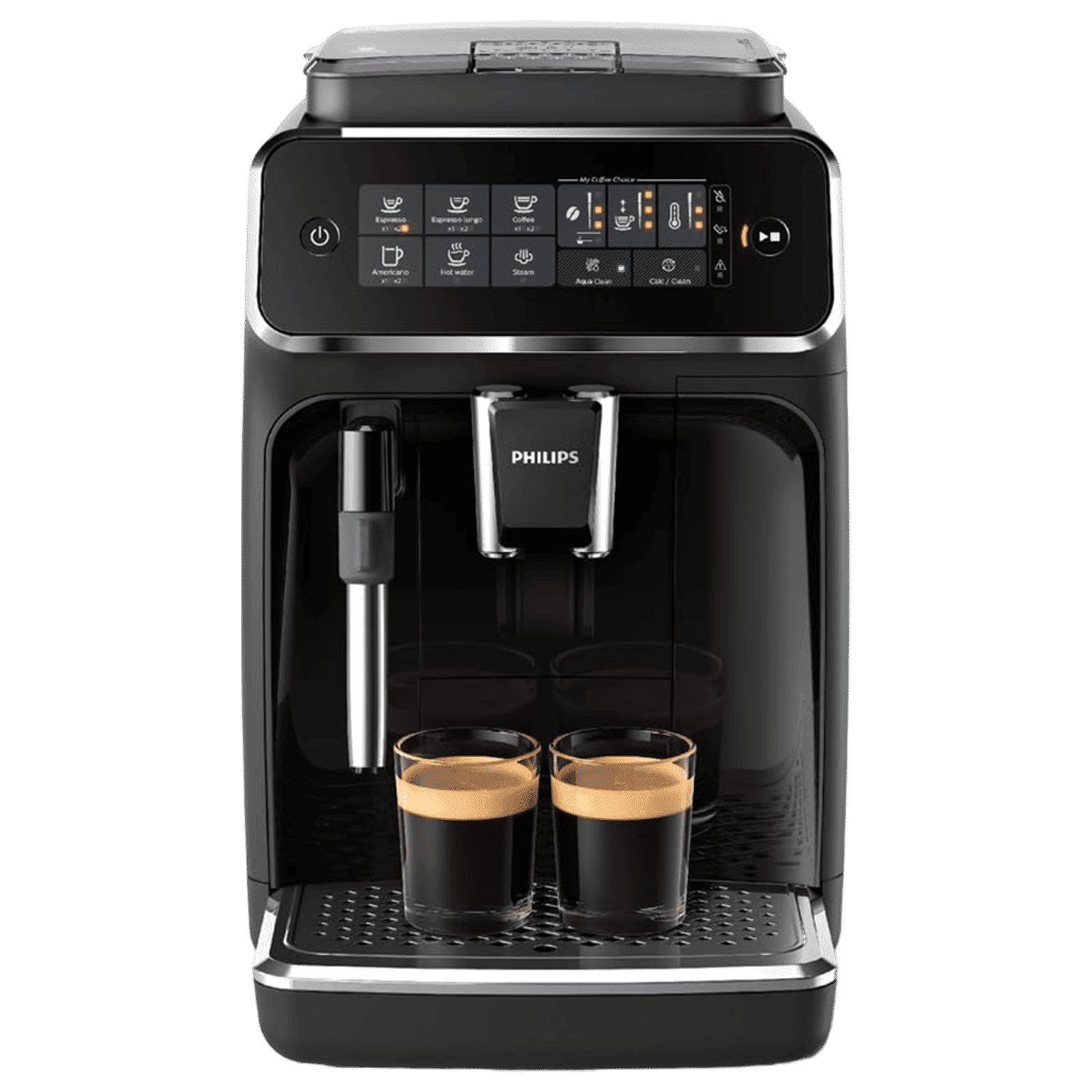 PHILIPS 3200 Series 1500 Watt Automatic Espresso, Hot Water, Coffee, Americano, Espresso Lungo & Cappuccino Coffee Maker with Aroma Extract (Black)