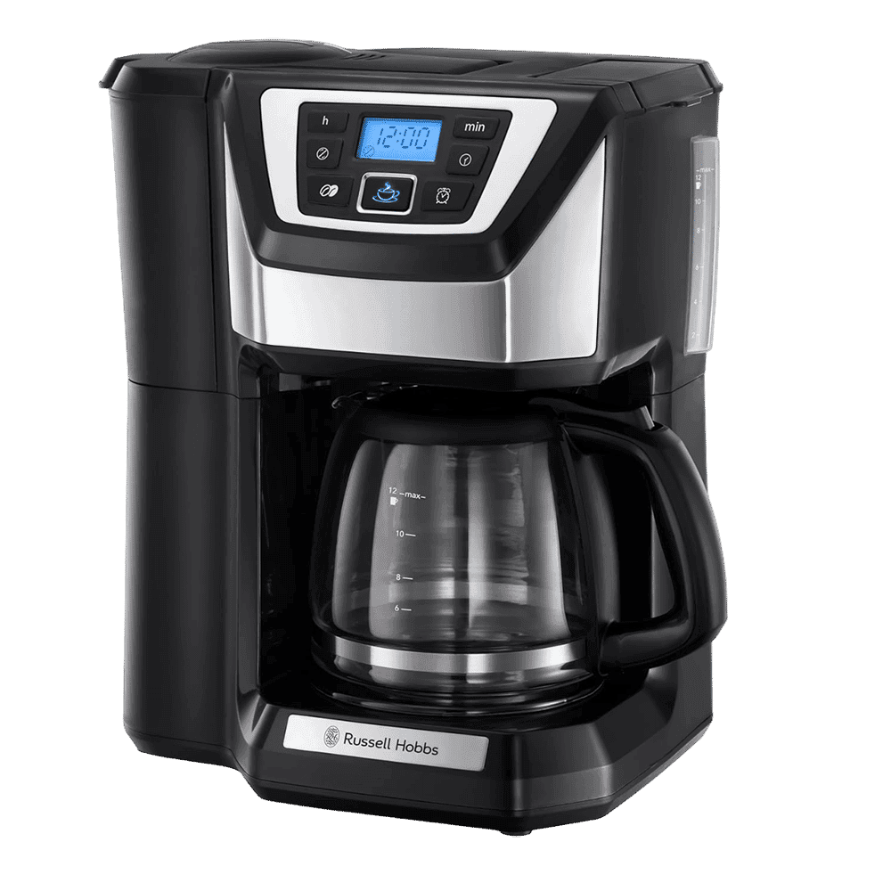 Russell Hobbs Victory 1025 Watt 12 Cups Automatic Grind & Brew Coffee Maker with Digital Grinder (Black)
