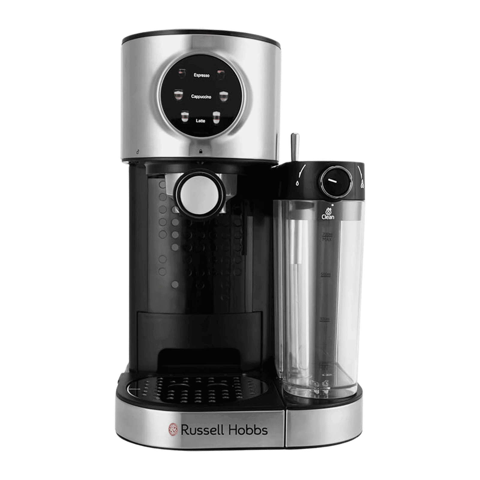 Russell Hobbs Elite Brew 1350 Watt Manual Espresso Coffee Maker with Milk Frother (Black)