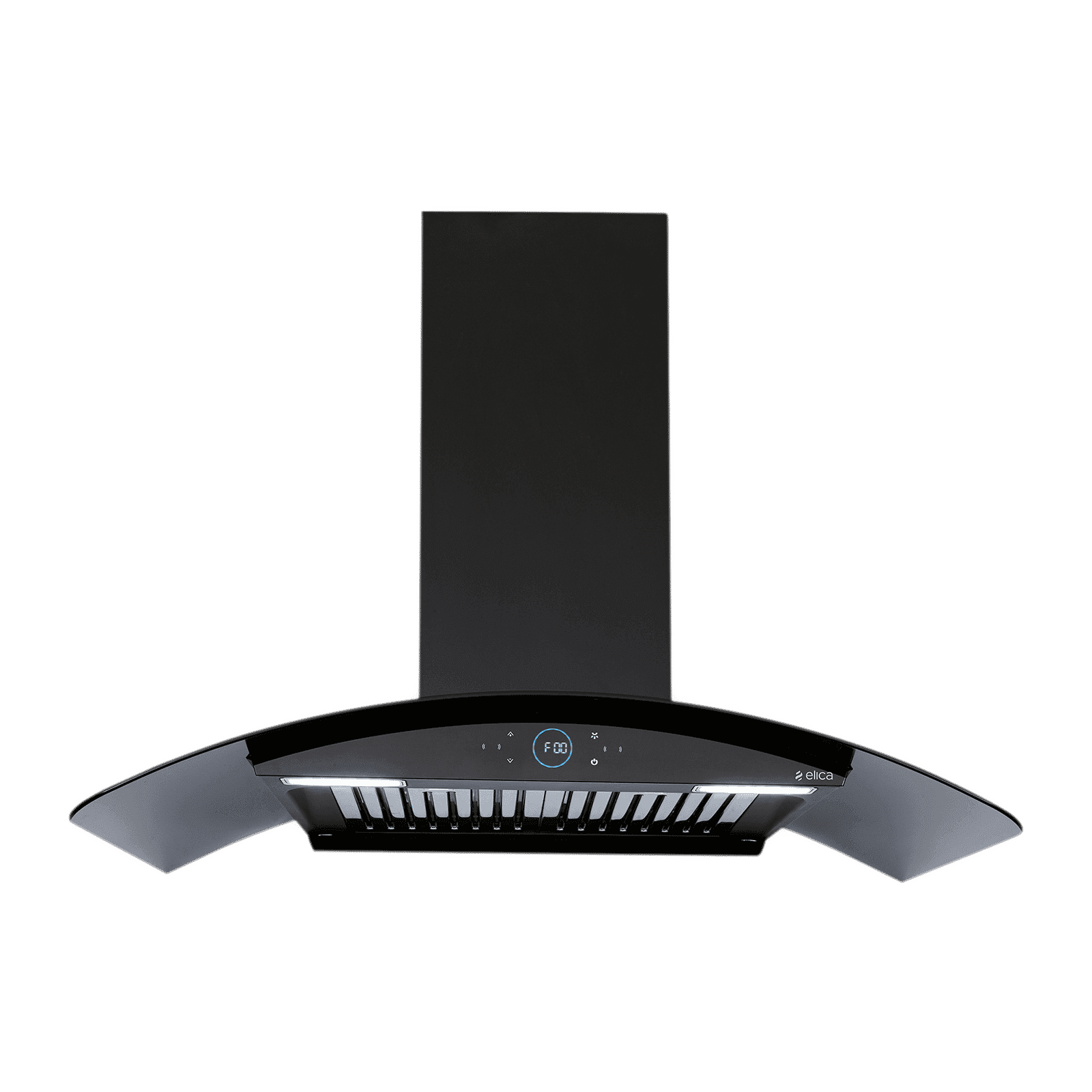 elica ISMART GLACE HAC BF LTW 90 NERO 90cm Ductless Wall Mounted Chimney with Powerful Suction (Black)