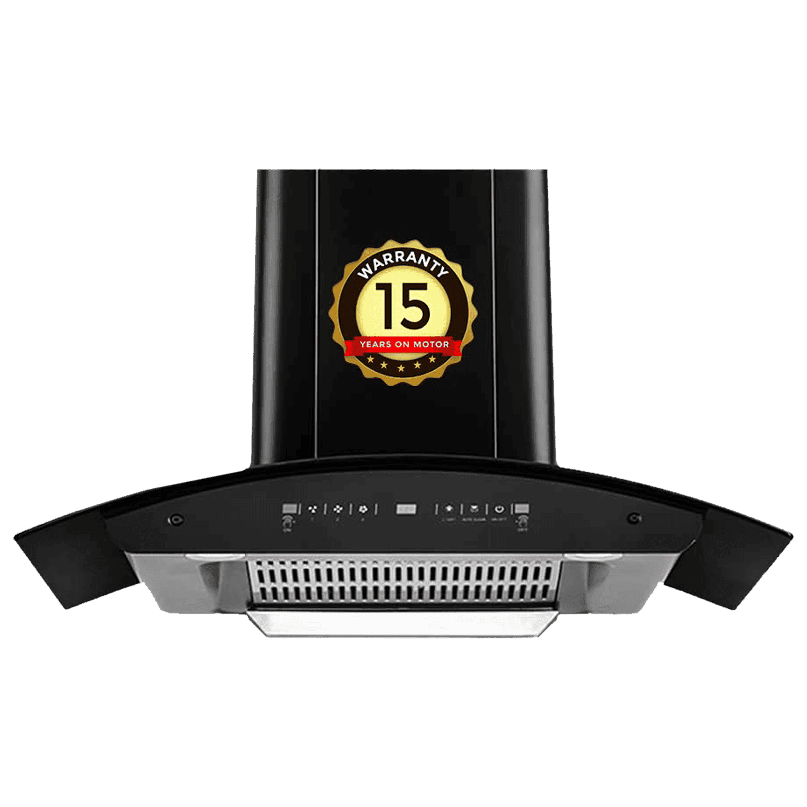 BLOWHOT Evana L BAC MS 90cm 1200m3/hr Ducted Auto Clean Wall Mounted Chimney with Motion Sensor (Matt Black)