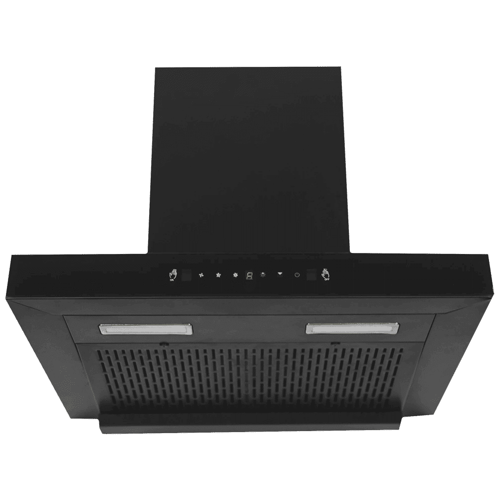 KAFF ASHPRO DHC 60cm 1200m3/hr Ducted Auto Clean Wall Mounted Chimney with Touch Control Panel (Black)