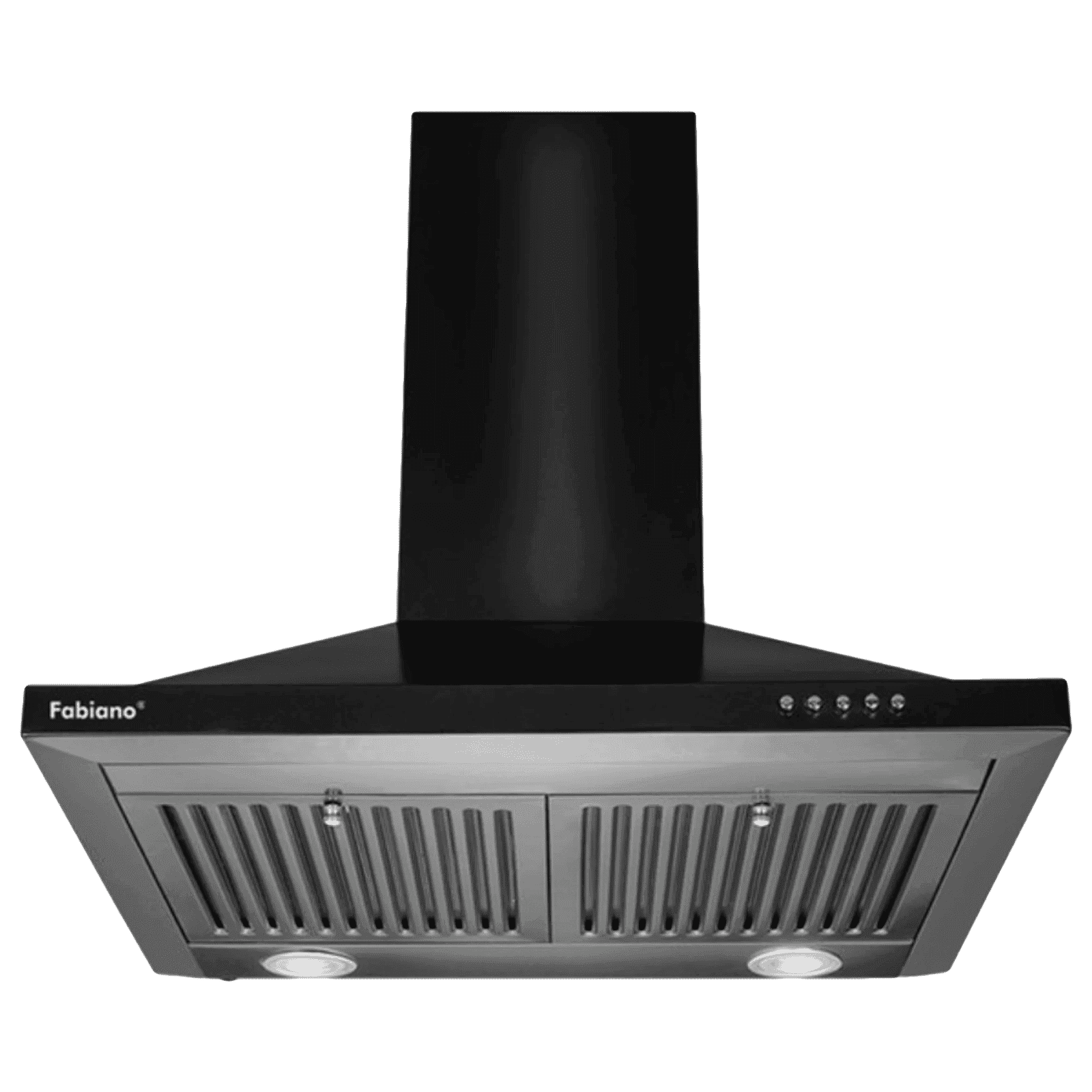 Fabiano Cosmo 60cm 1000m3/hr Ducted Wall Mounted Chimney with Dual Baffle Filters (Black)