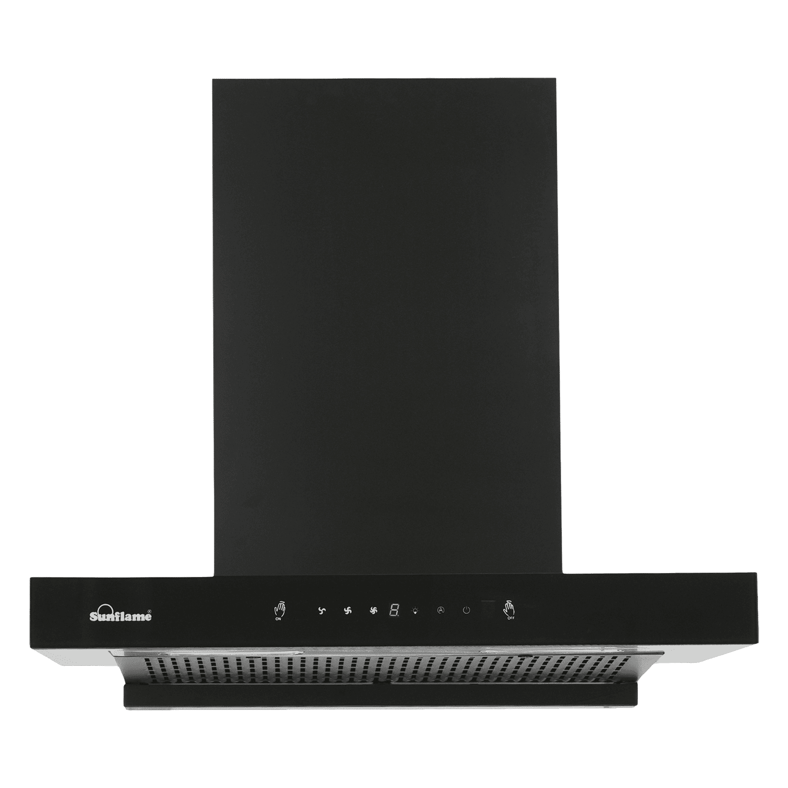 Sunflame Cupo 90cm 1250m3/hr Ducted Auto Clean Wall Mounted Chimney with Motion Sensor (Black)