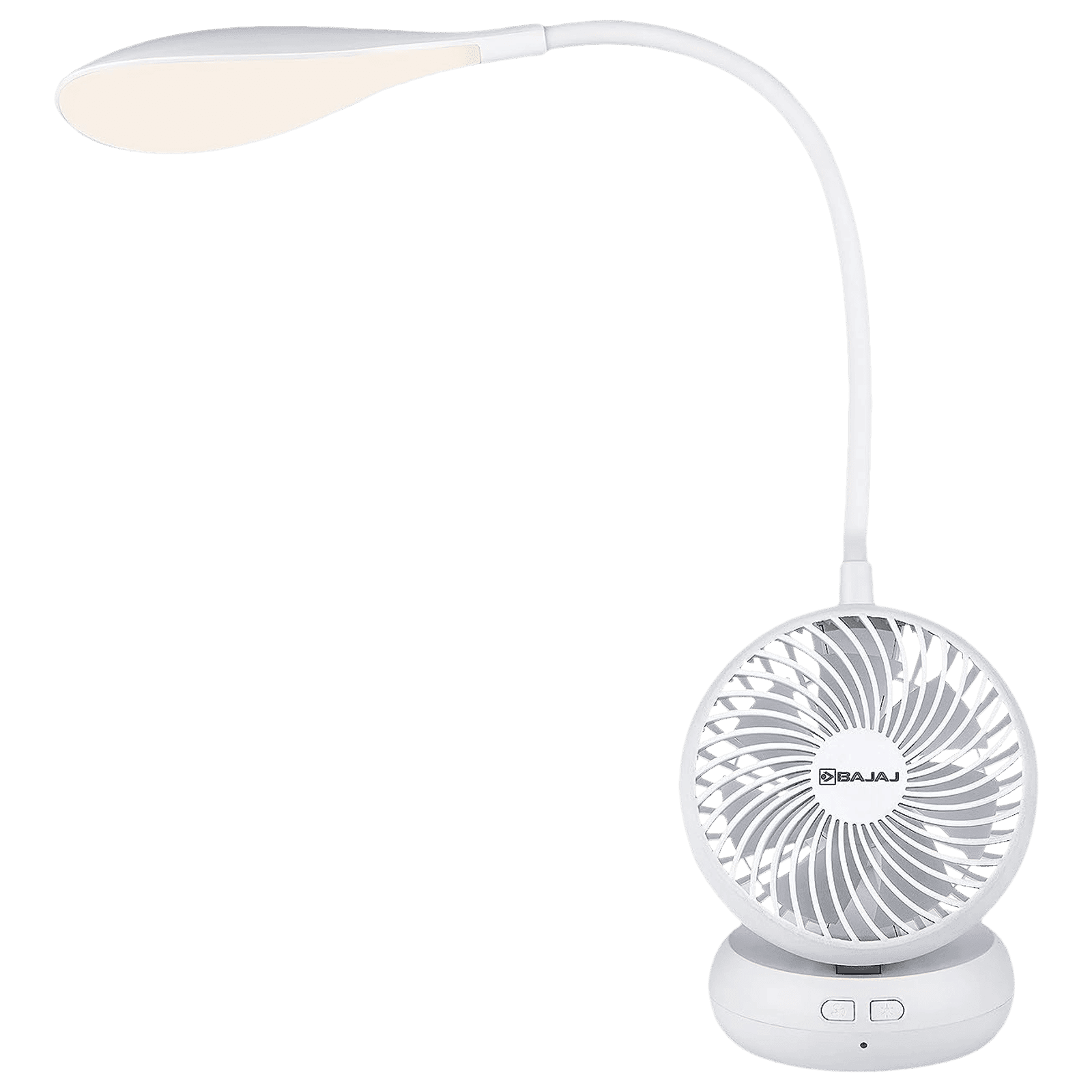 BAJAJ Air Light 85mm 7 Blade Rechargeable Personal Fan with 1800 mAh Battery (Low Power Consumption, White)