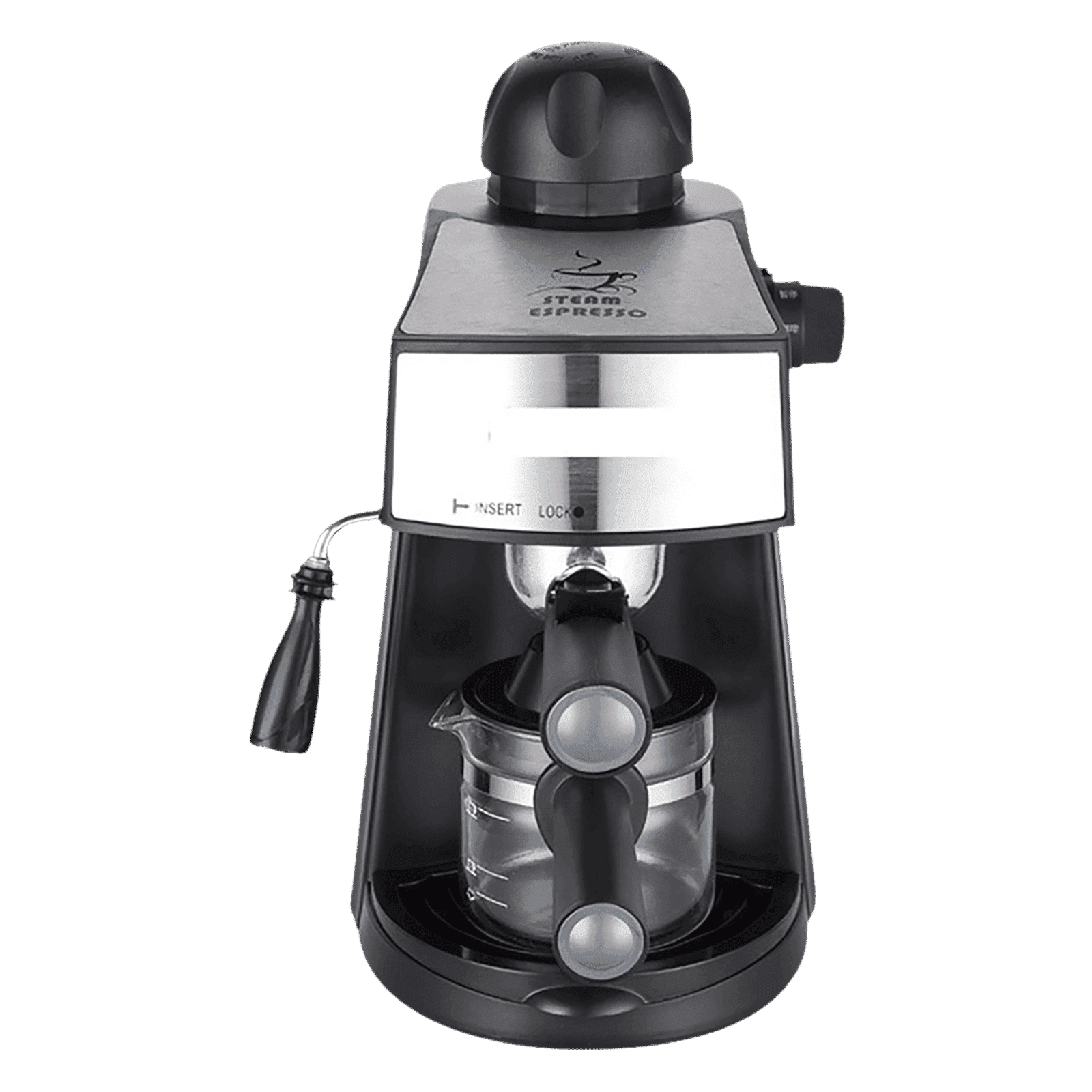 Russell Hobbs 800 Watt 4 Cups Fully Automatic Espresso Coffee Maker with Anti Drip Valve (Black)